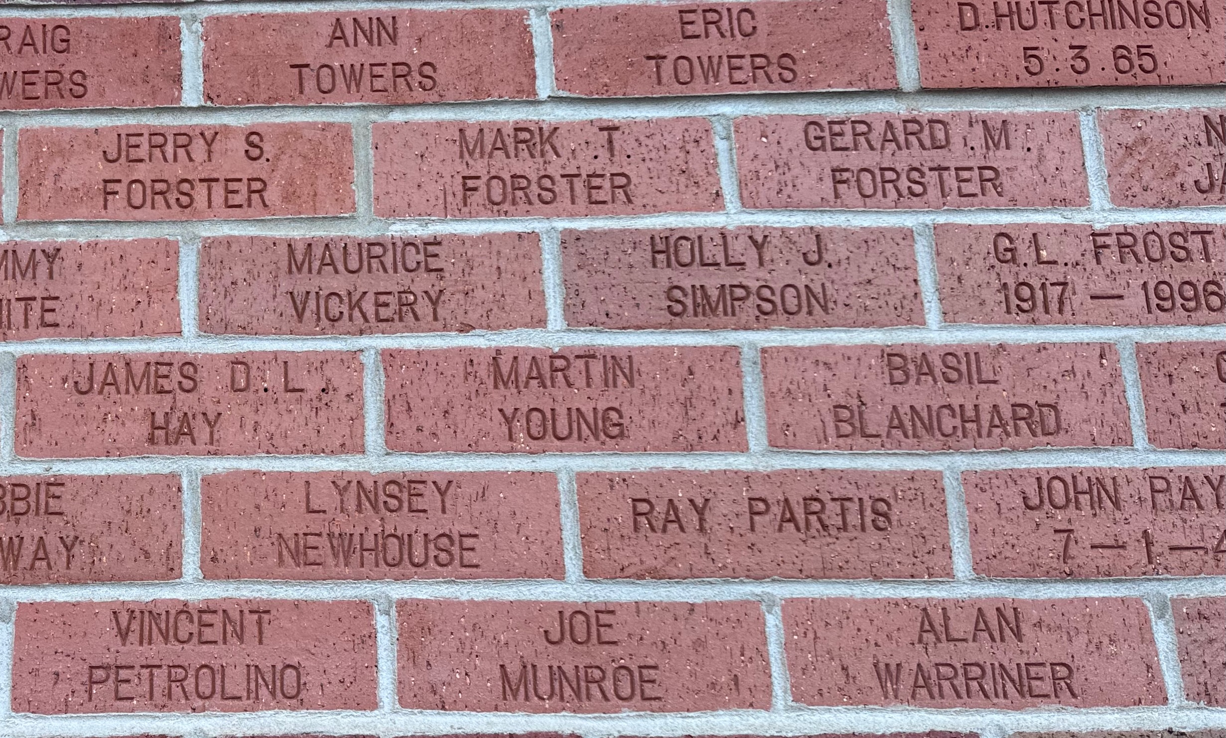 Image of brick for MARK T. FORSTER