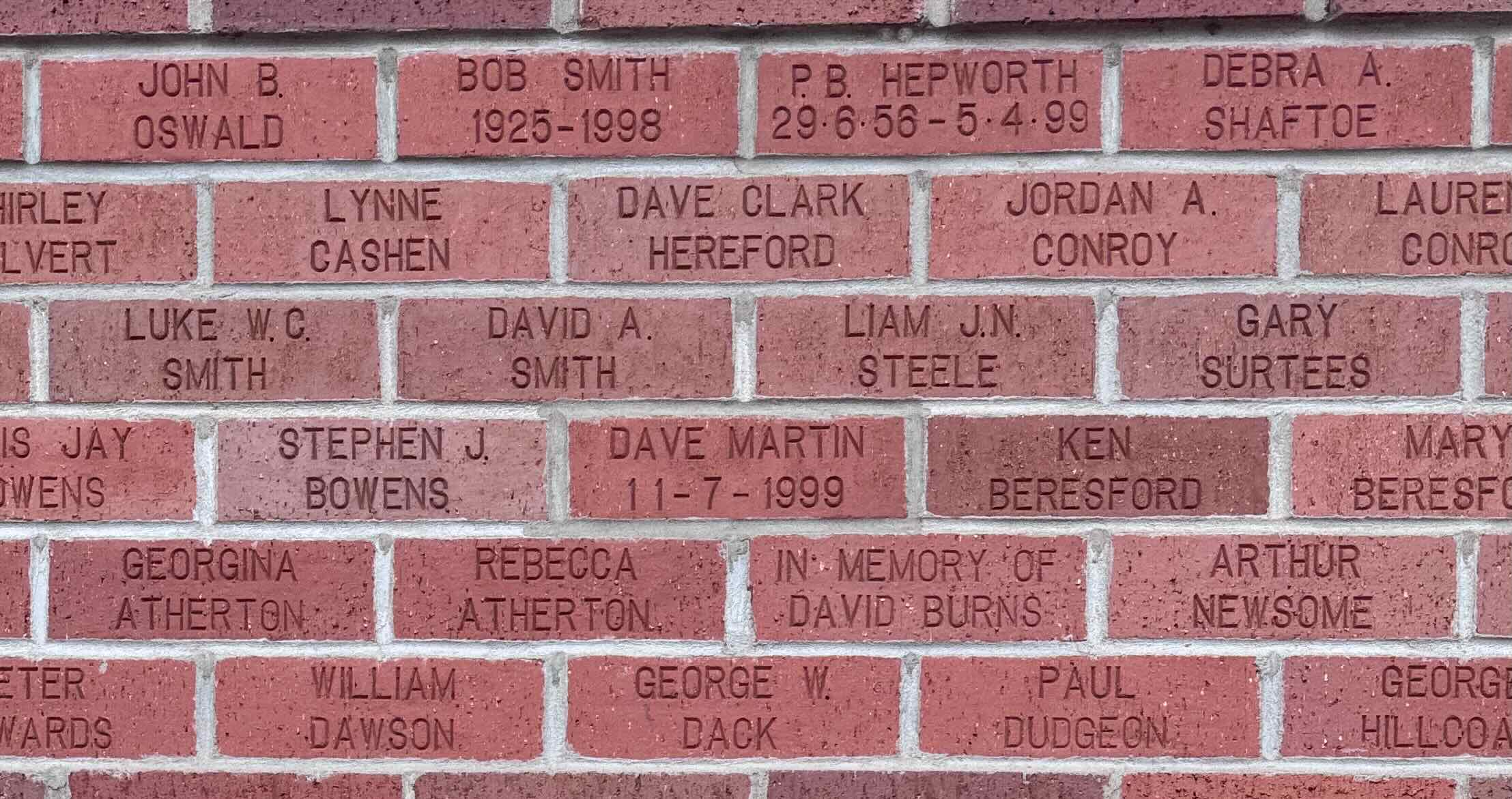 Image of brick for DAVE MARTIN 11-7-1999