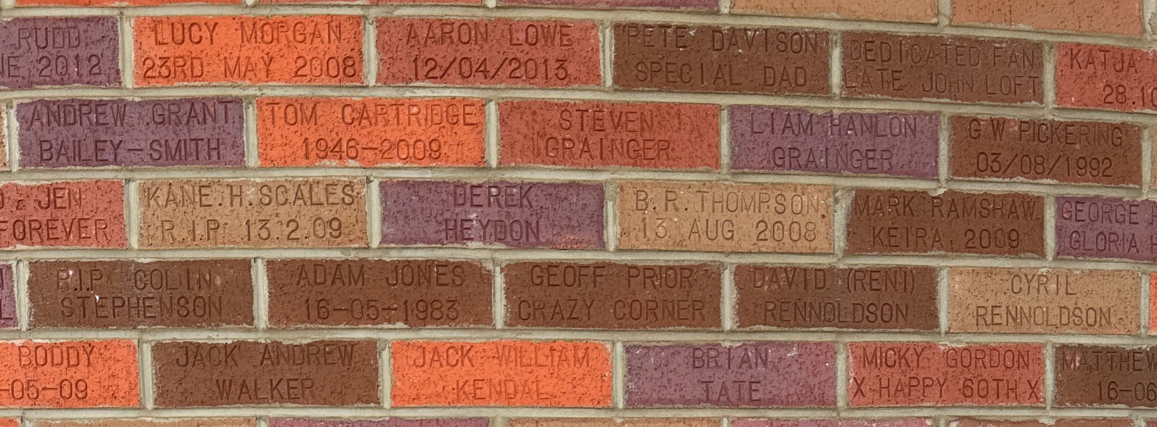 Image of brick for ANDREW GRANT BAILEY-SMITH