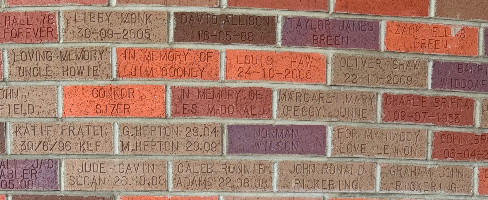 Image of brick for DAVID ALLISON 16-05-88