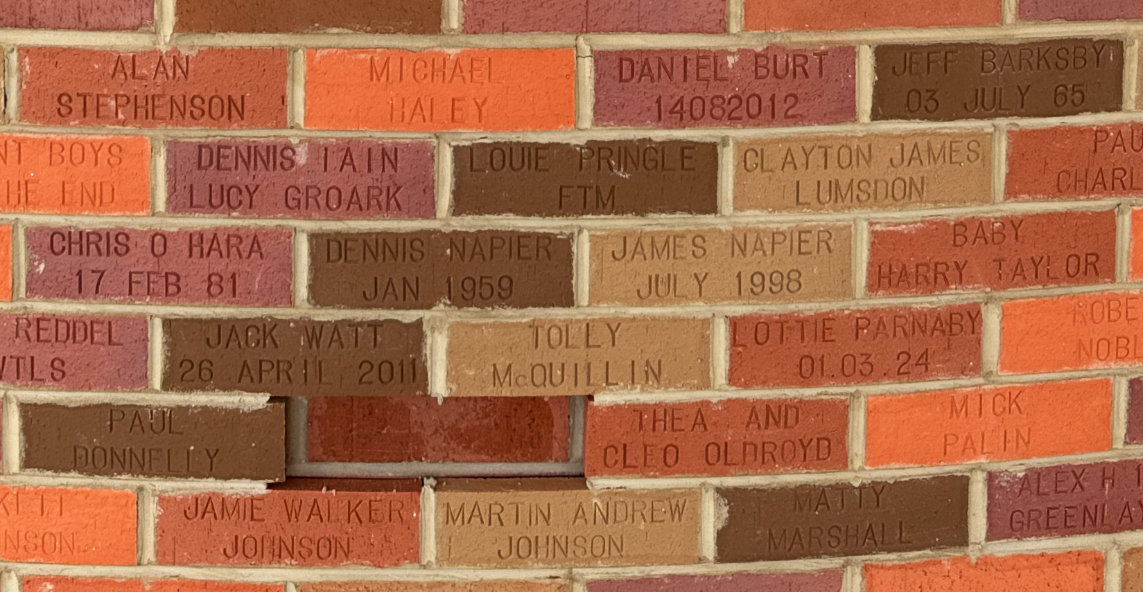 Image of brick for DANIEL BURT 14082012