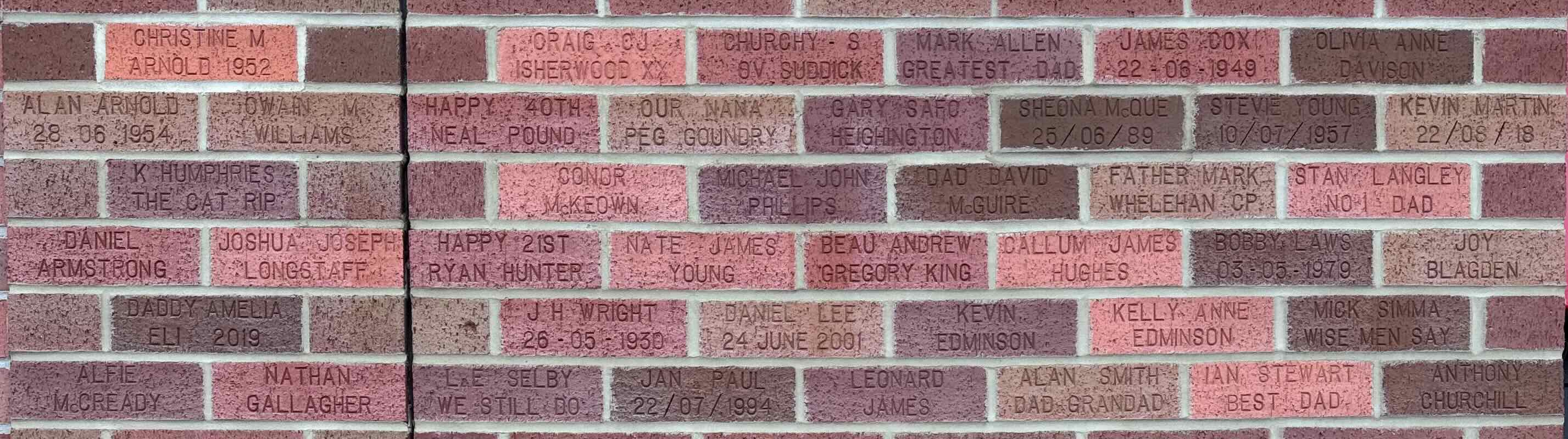 Image of brick for SHEONA McQUE 25/06/89