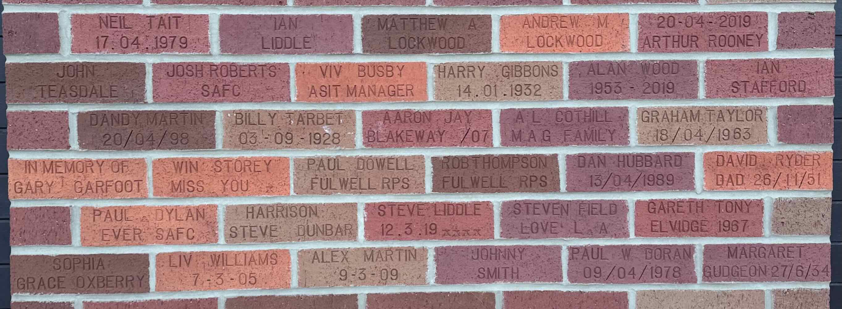 Image of brick for HARRY GIBBONS 14.01.1932