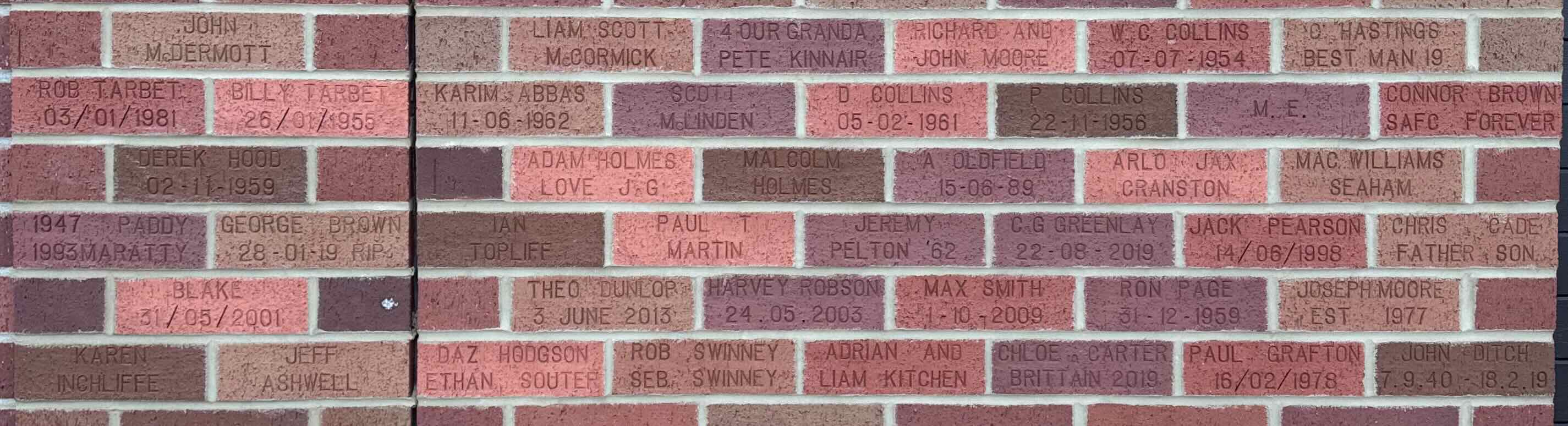 Image of brick for BILLY TARBET 26/01/1955
