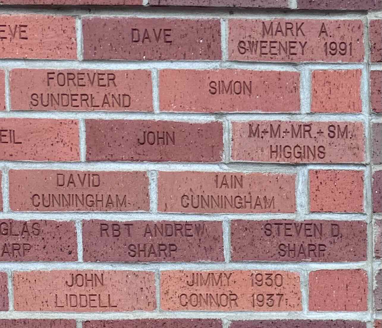 Image of brick for JIMMY 1930 CONNOR 1937
