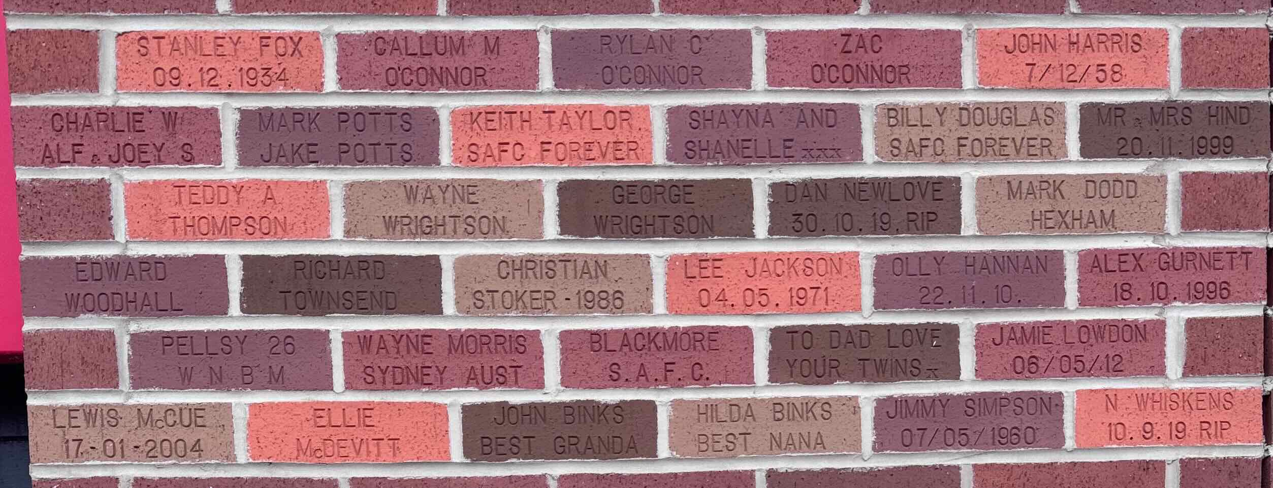 Image of brick for BILLY DOUGLAS SAFC FOREVER