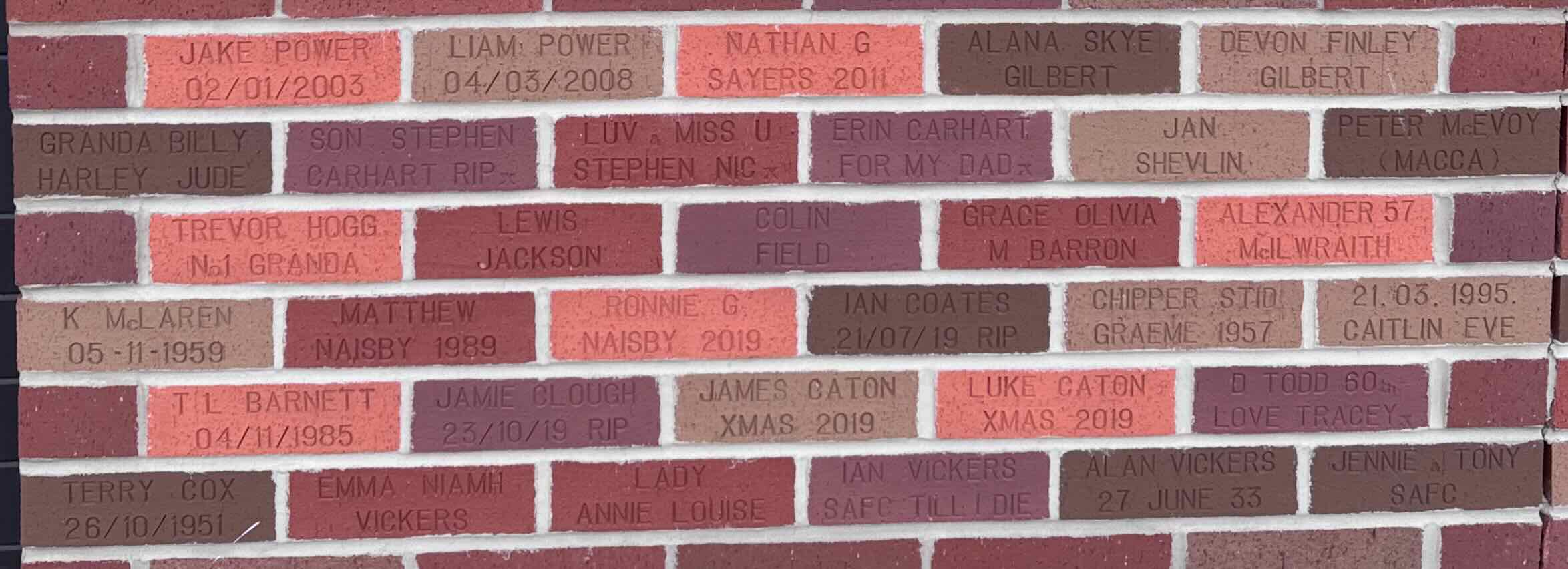 Image of brick for RONNIE G NAISBY 2019