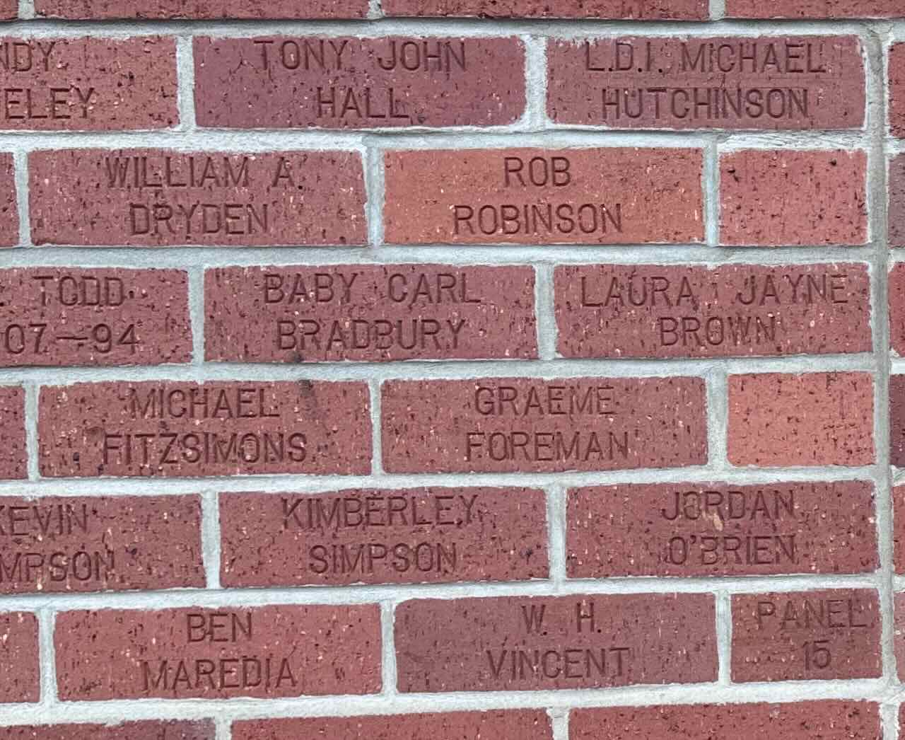 Image of brick for TONY JOHN HALL