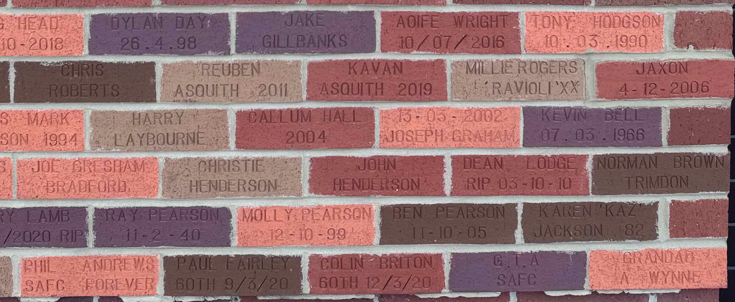Image of brick for TONY HODGSON 10.03.1990
