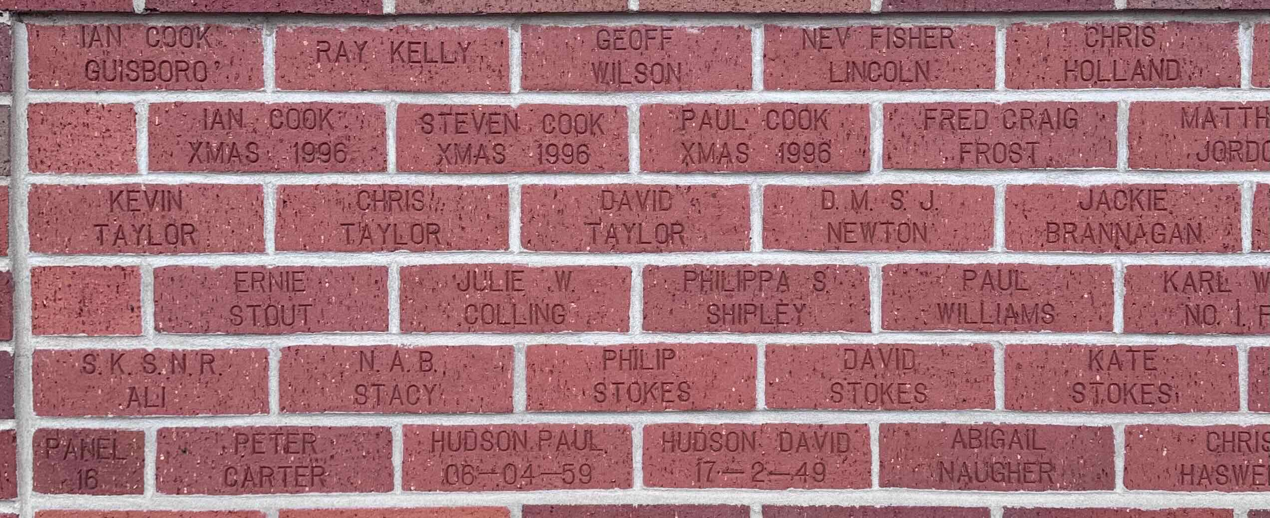 Image of brick for STEVEN COOK XMAS 1996
