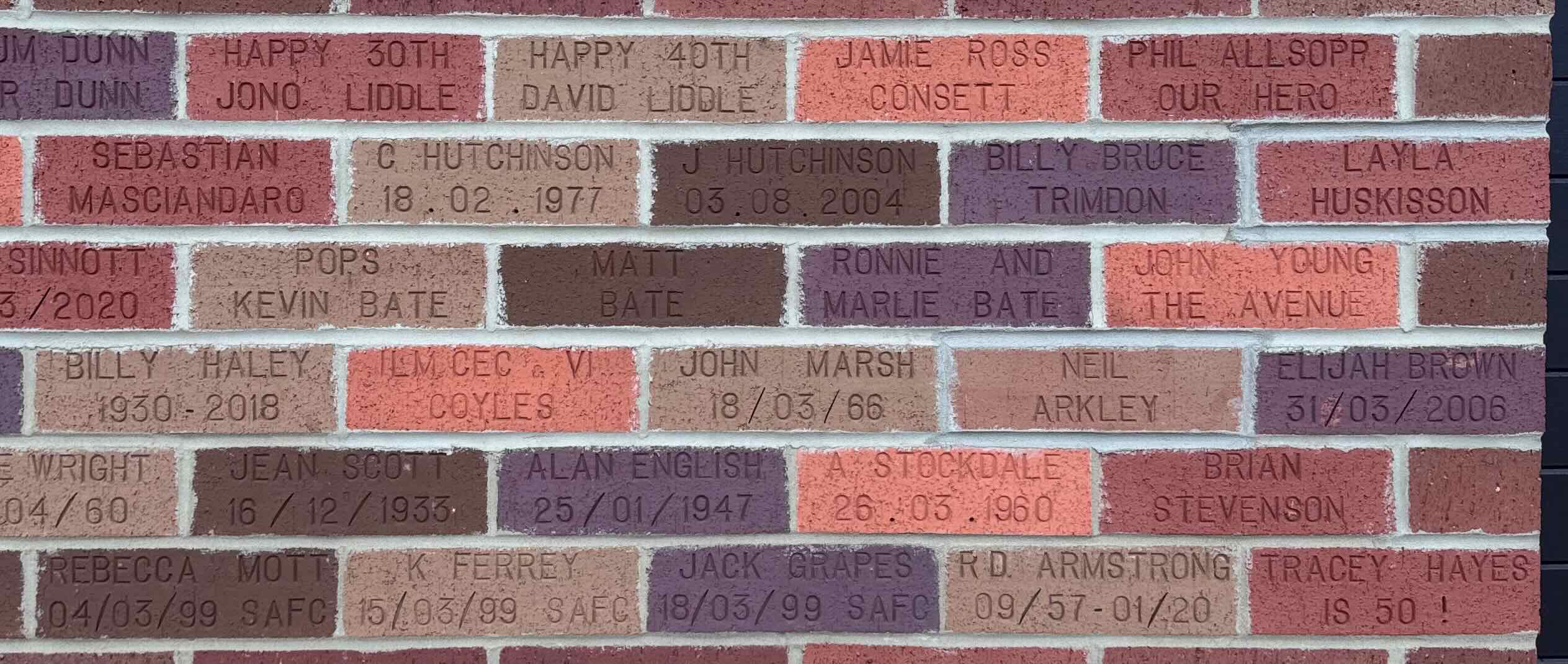 Image of brick for A. STOCKDALE 26.03.1960