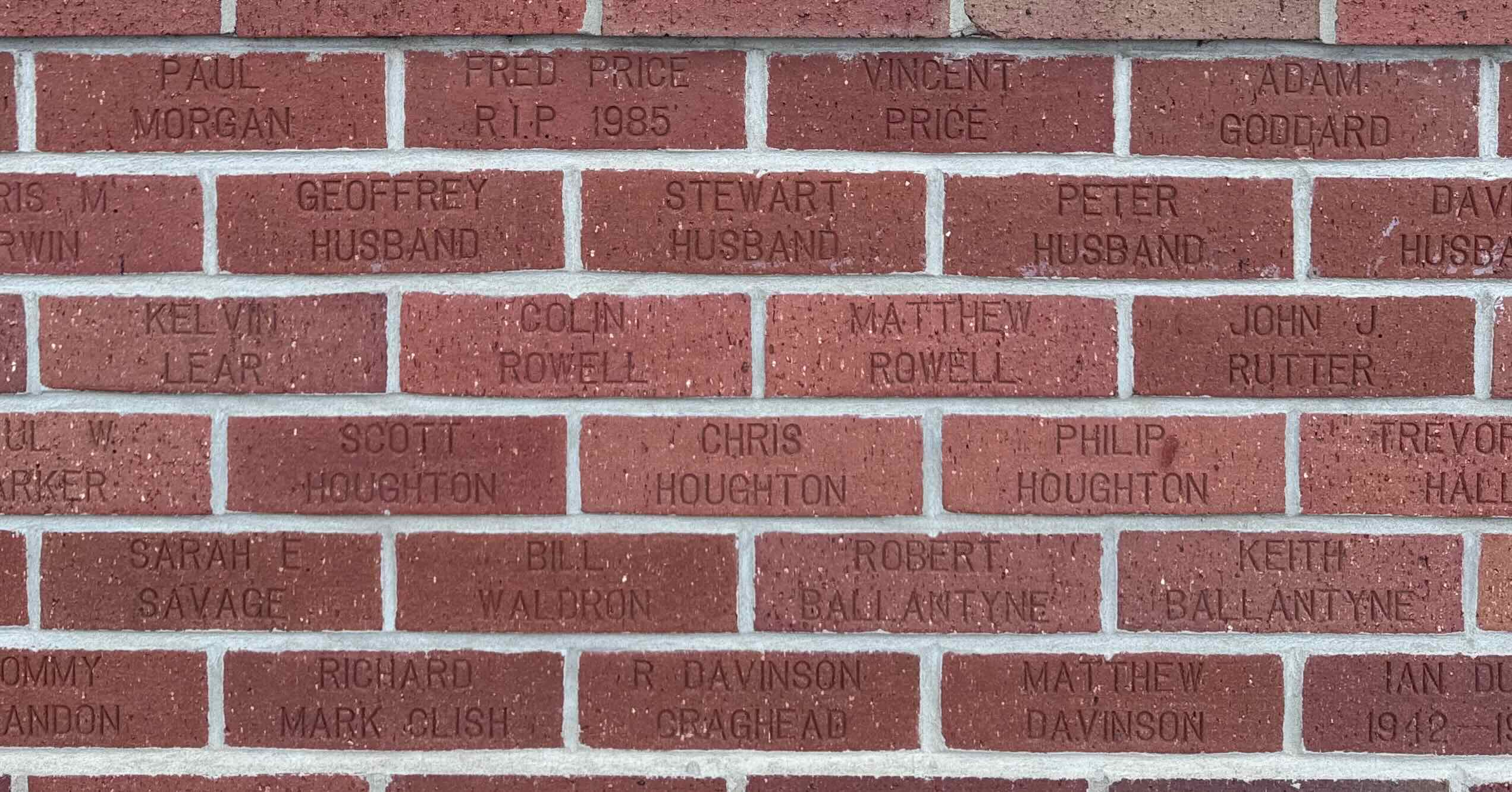 Image of brick for VINCENT PRICE