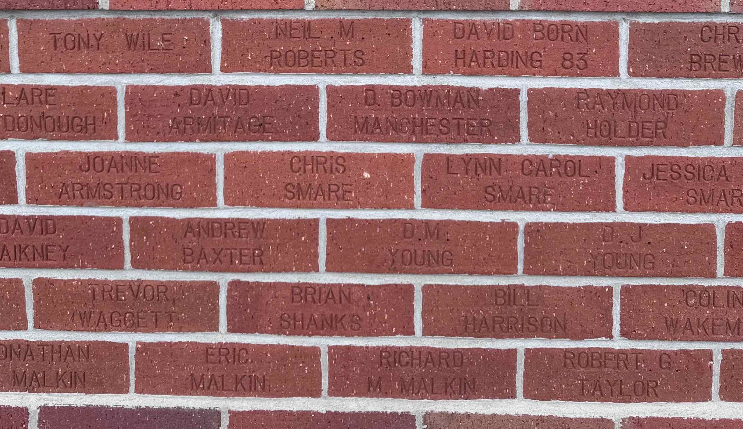 Image of brick for DAVID BORN HARDING 83