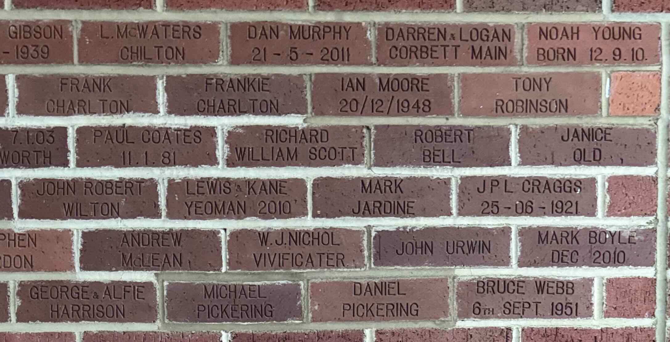 Image of brick for IAN MOORE 20/12/1948