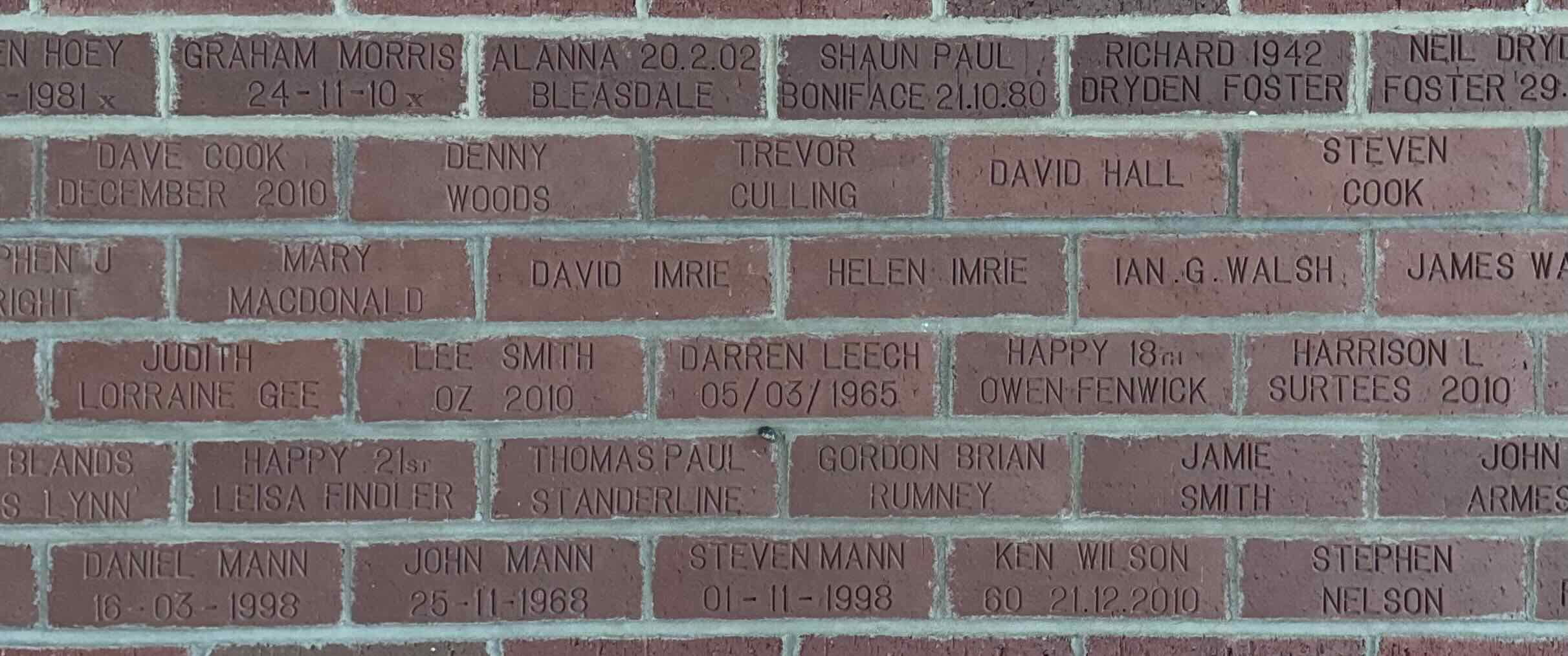 Image of brick for RICHARD 1942 DRYDEN FOSTER