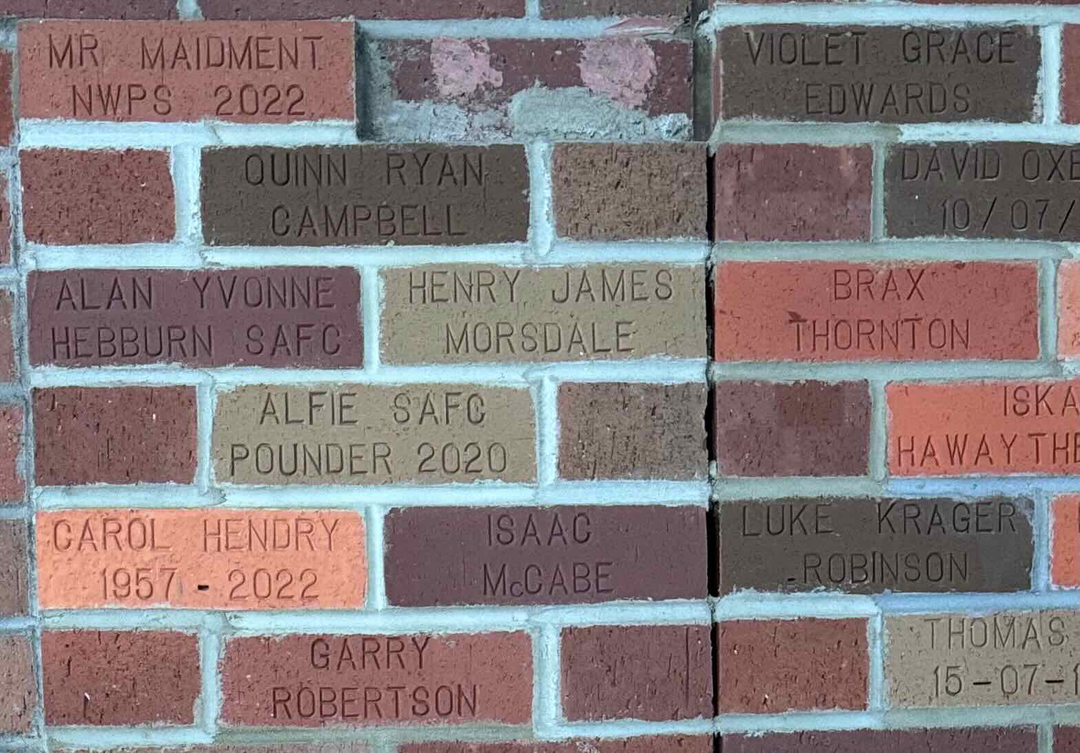 Image of brick for ALAN YVONNE HEBBURN SAFC