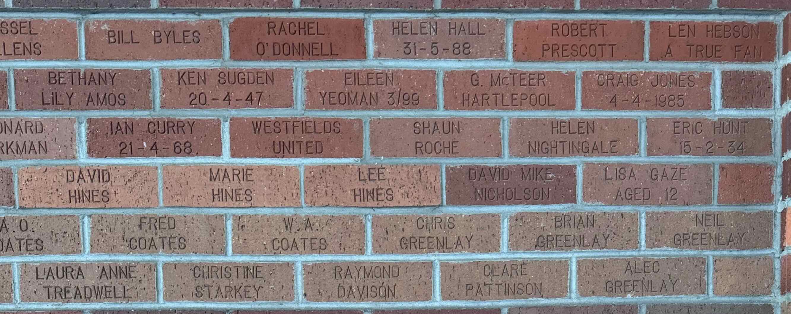 Image of brick for FRED COATES