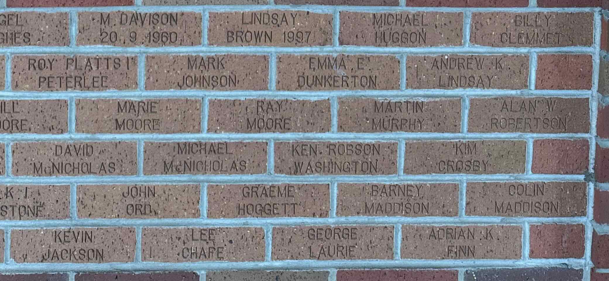 Image of brick for M DAVISON 20.9.1960