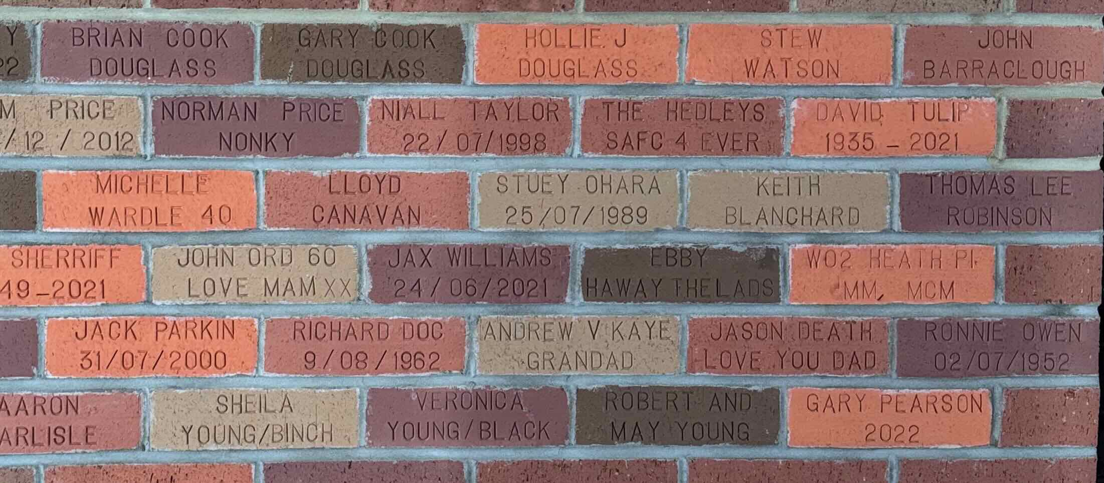 Image of brick for JOHN ORD 60 LOVE MAM XX
