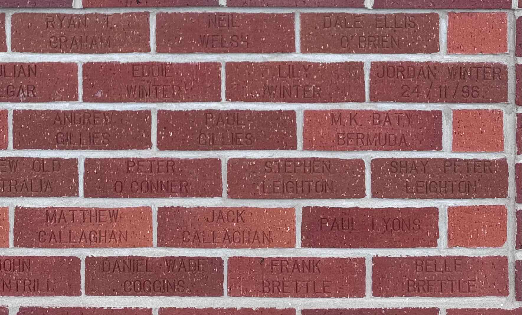 Image of brick for DALE ELLIS O'BRIEN