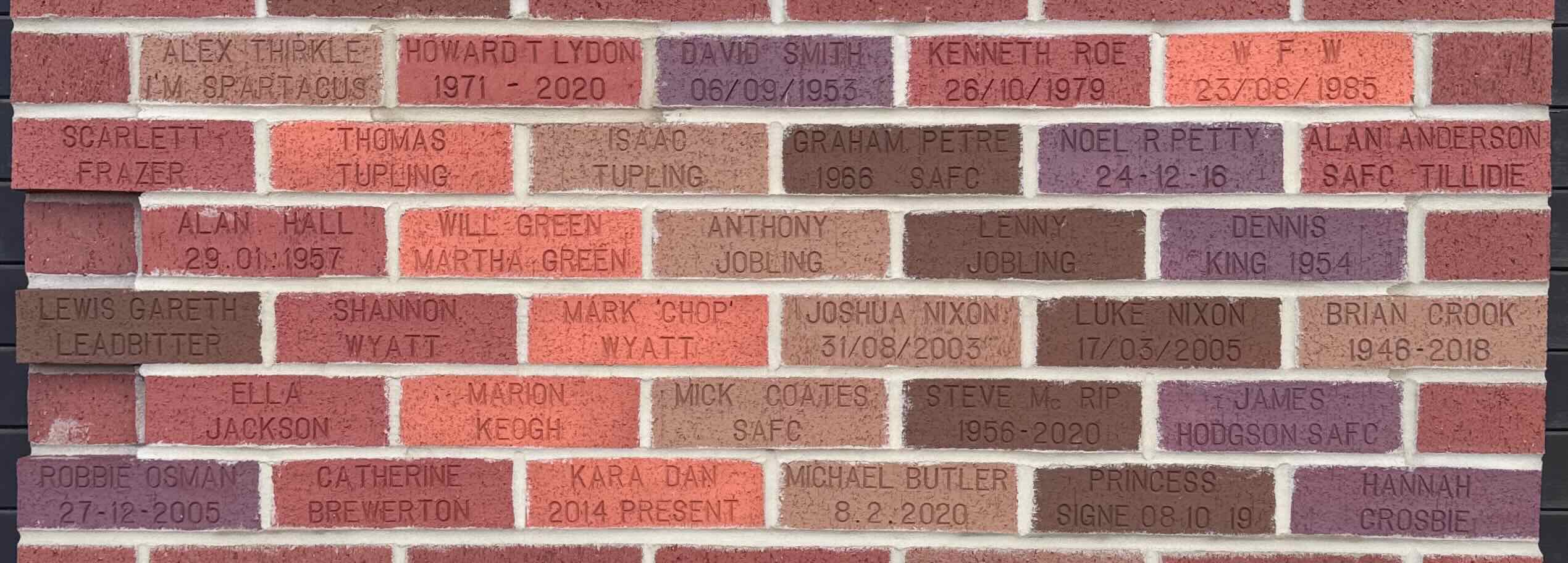 Image of brick for JOSHUA NIXON 31/08/2003