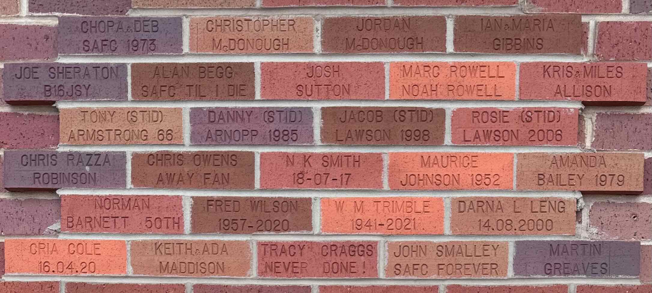 Image of brick for FRED WILSON 1957-2020