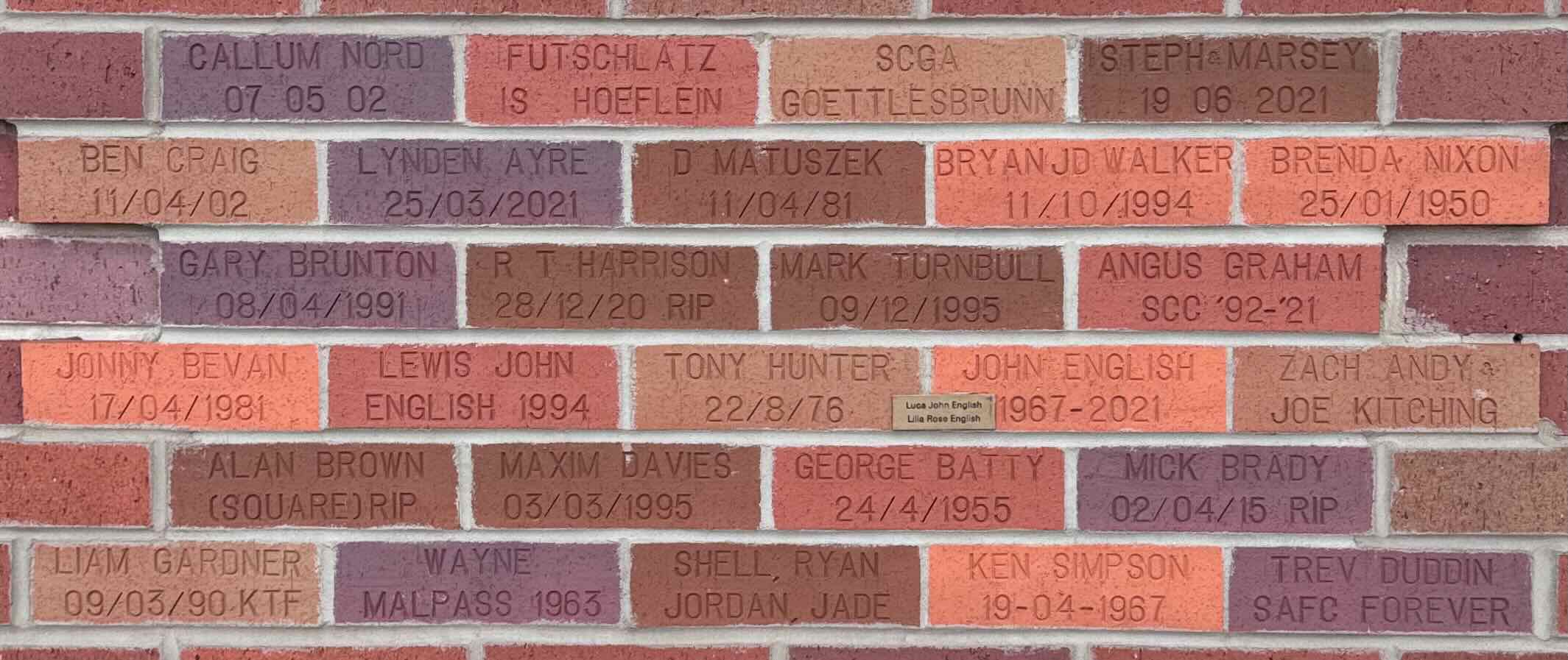 Image of brick for R T HARRISON 28/12/20 RIP