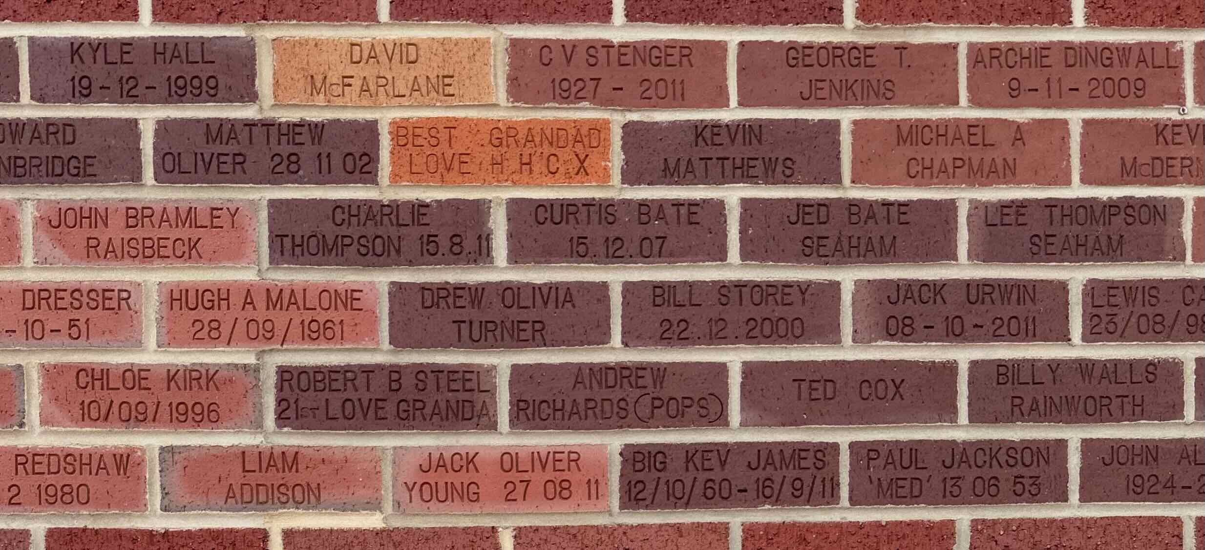 Image of brick for MATTHEW OLIVER 28 11 02