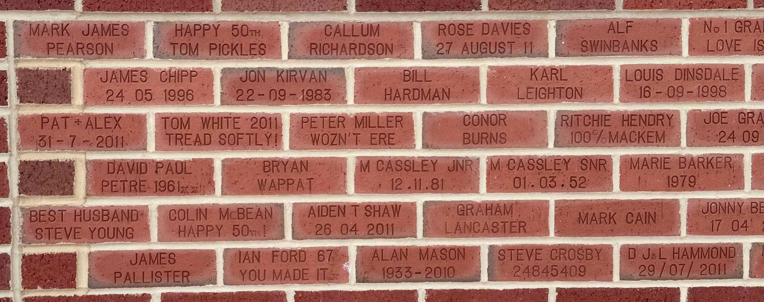 Image of brick for HAPPY 50TH TOM PICKLES