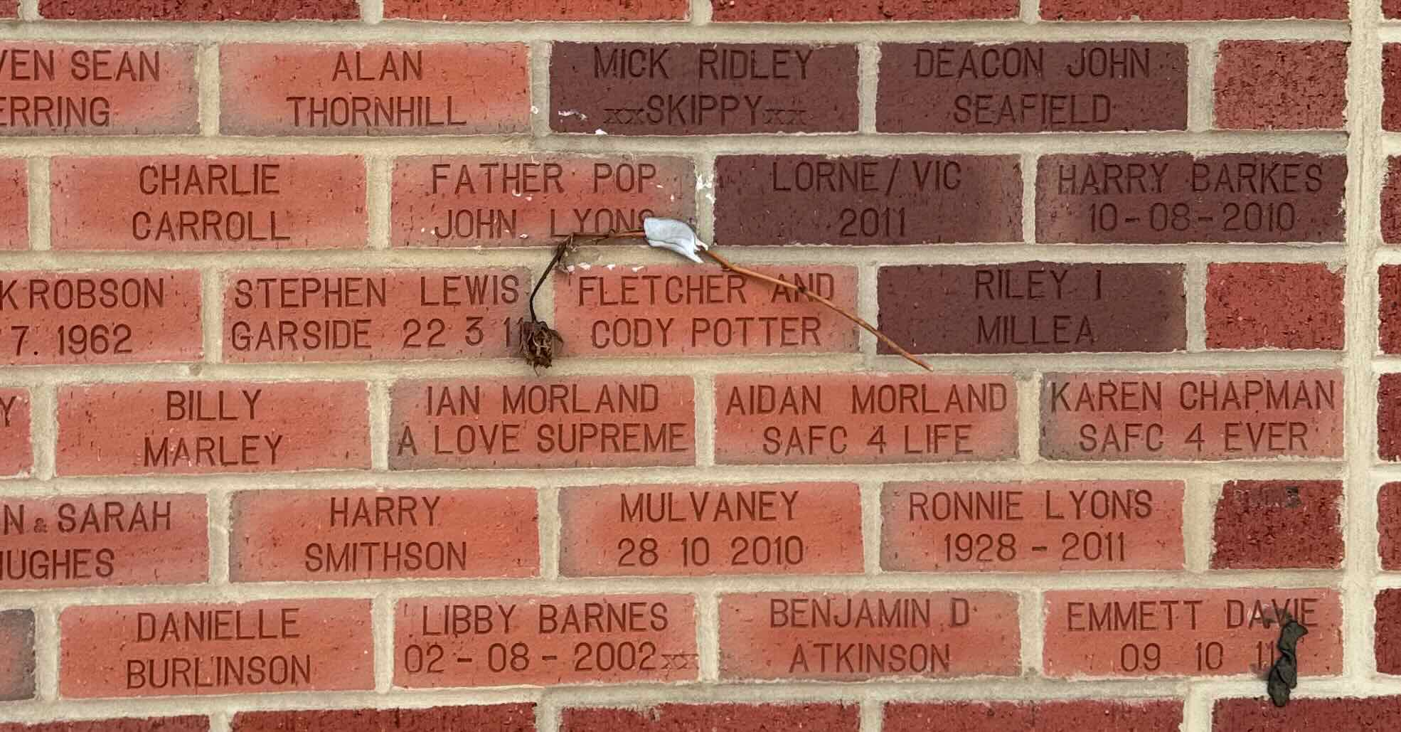 Image of brick for AIDAN MORLAND SAFC 4 LIFE