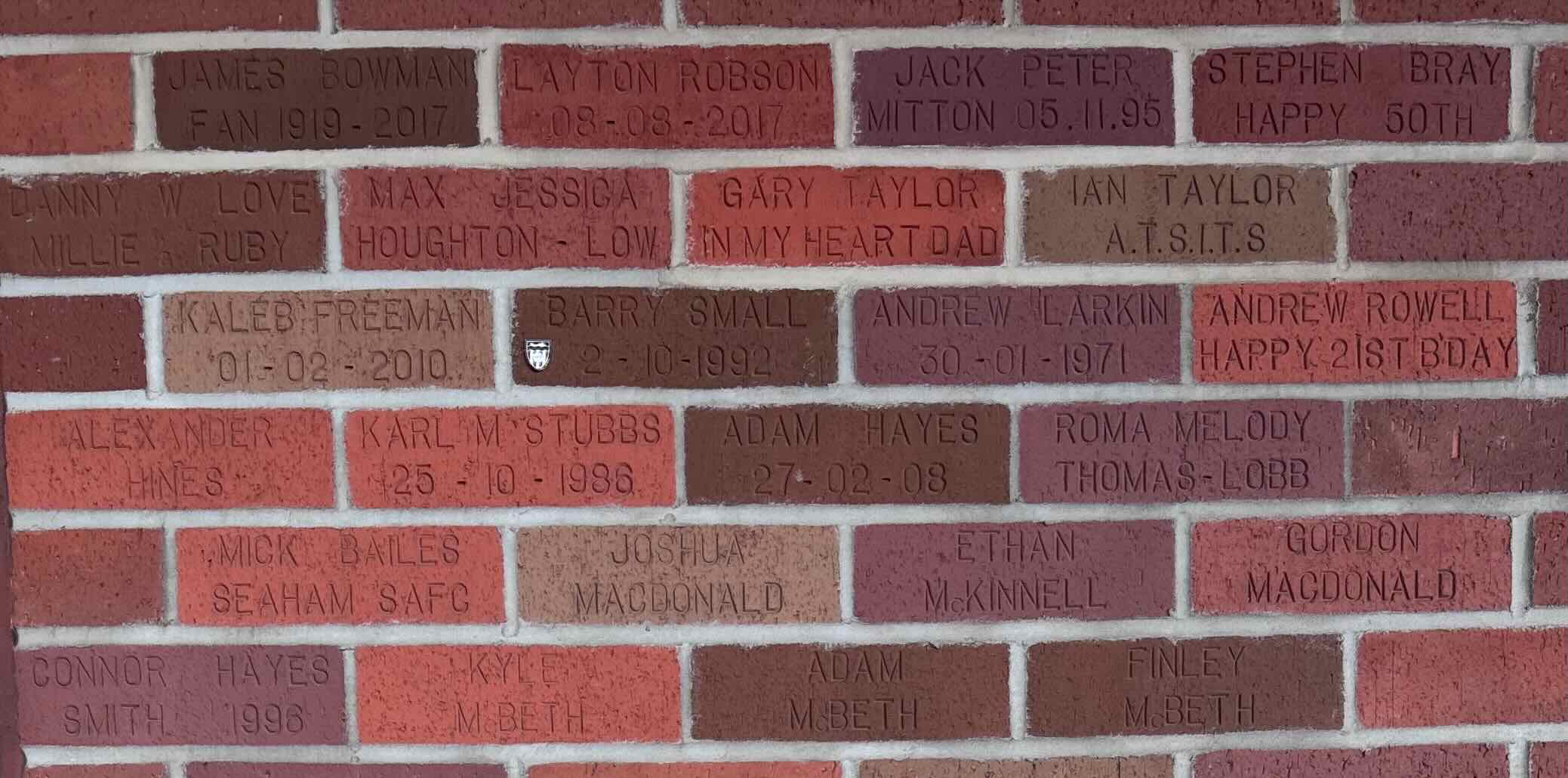 Image of brick for MICK BAILES SEAHAM SAFC