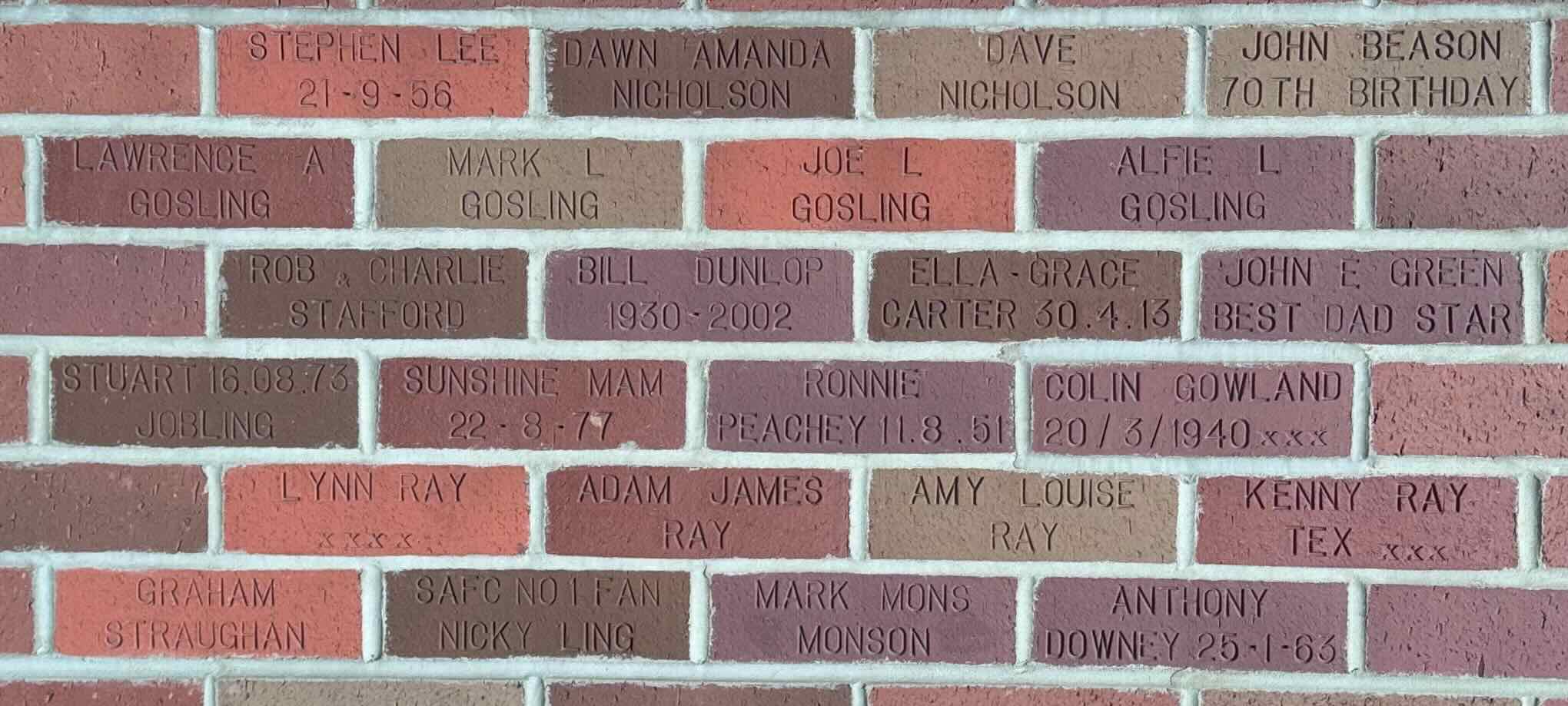 Image of brick for ROB & CHARLIE STAFFORD
