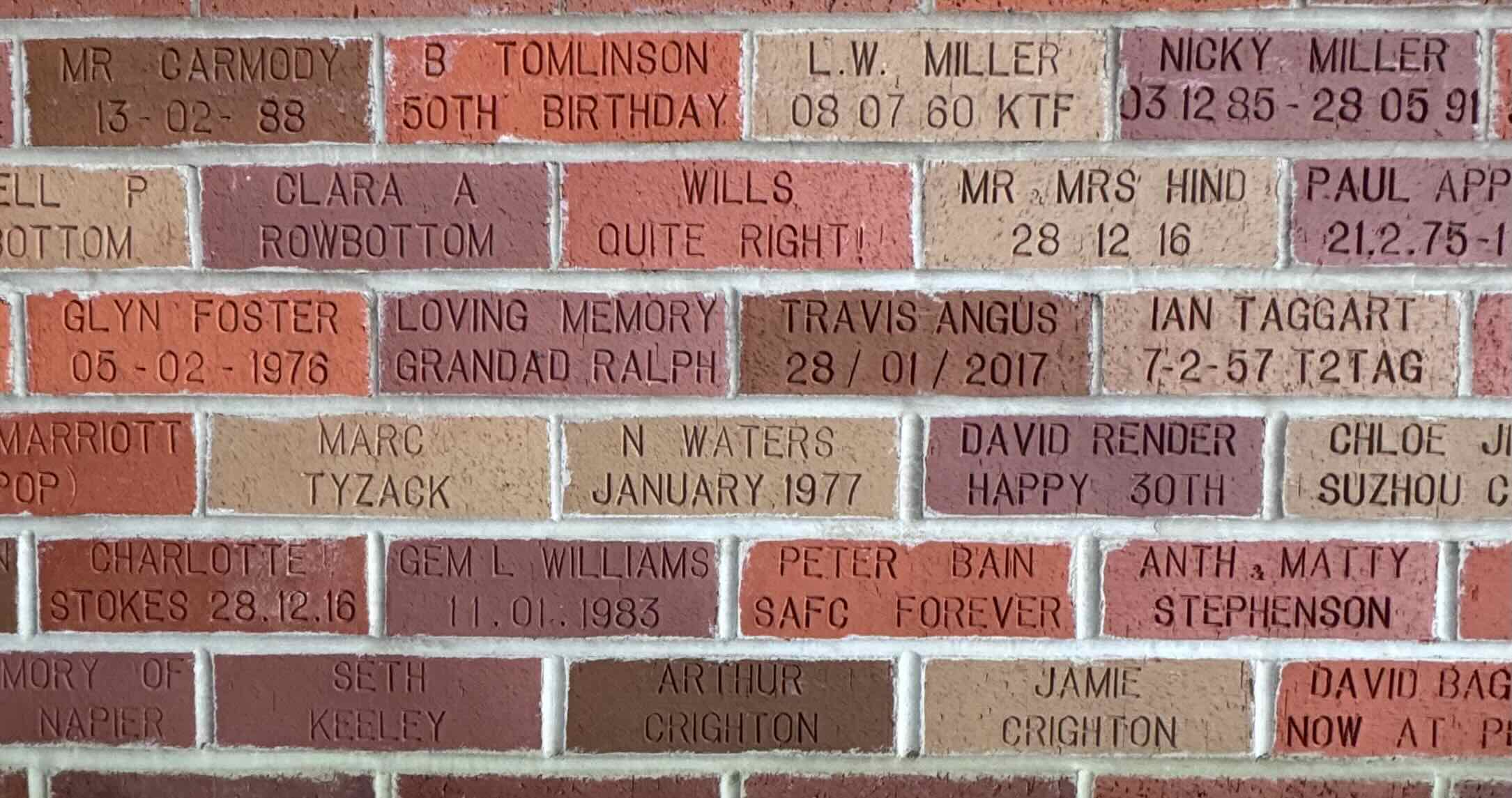 Image of brick for N WATERS JANUARY 1977
