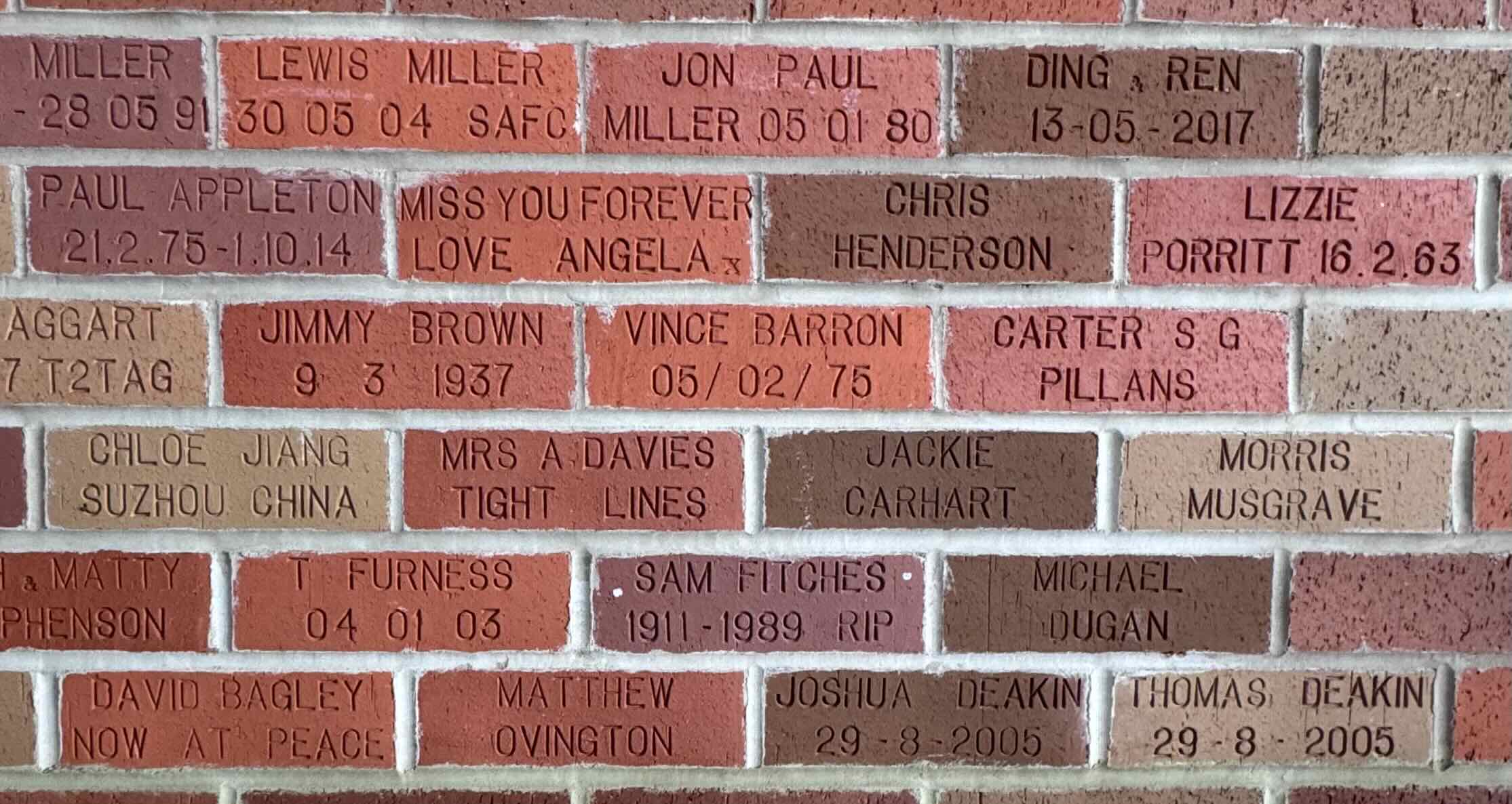 Image of brick for PAUL APPLETON 21.2.75-1.10.14