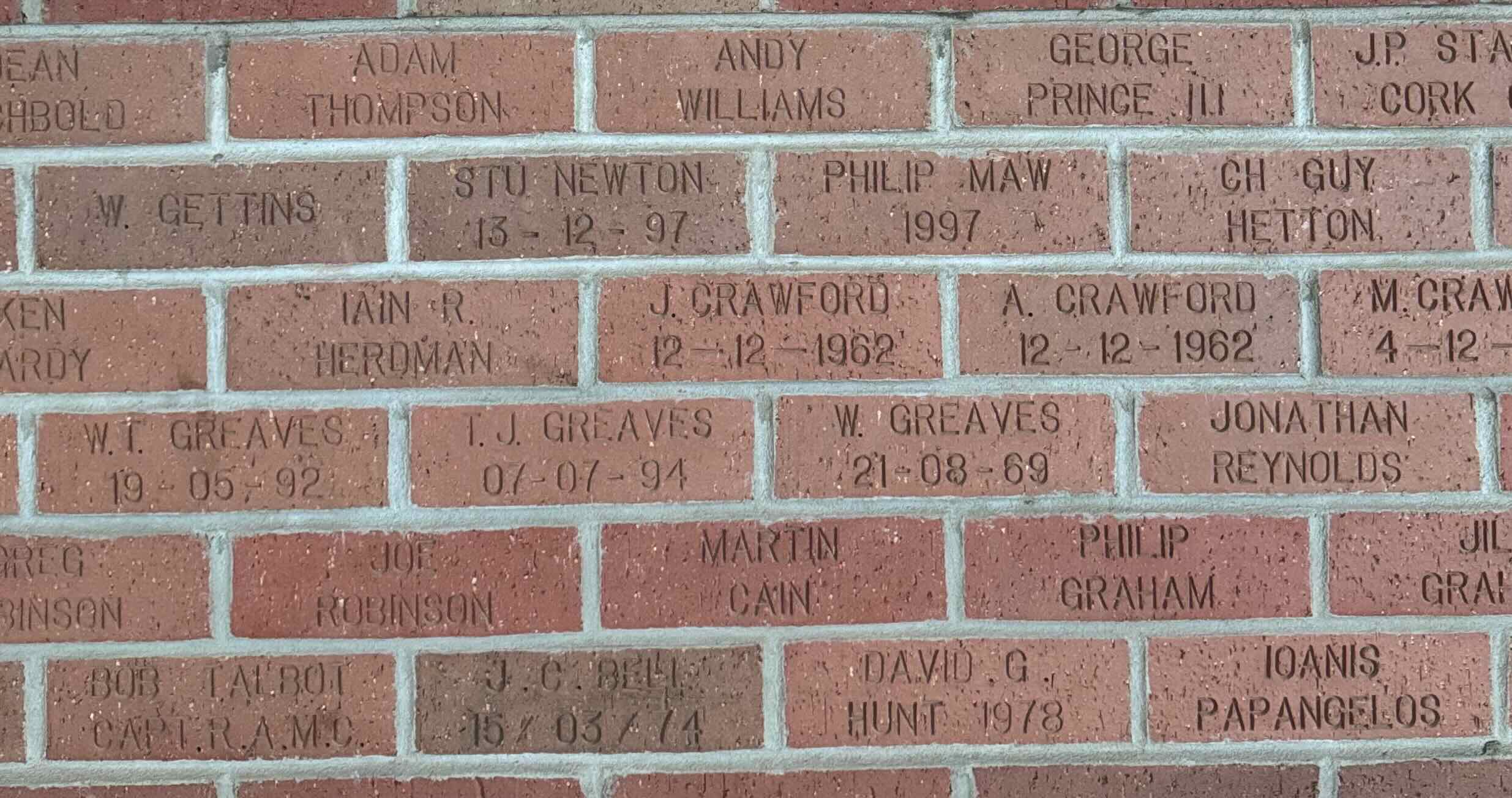 Image of brick for T.J. GREAVES 07-07-94