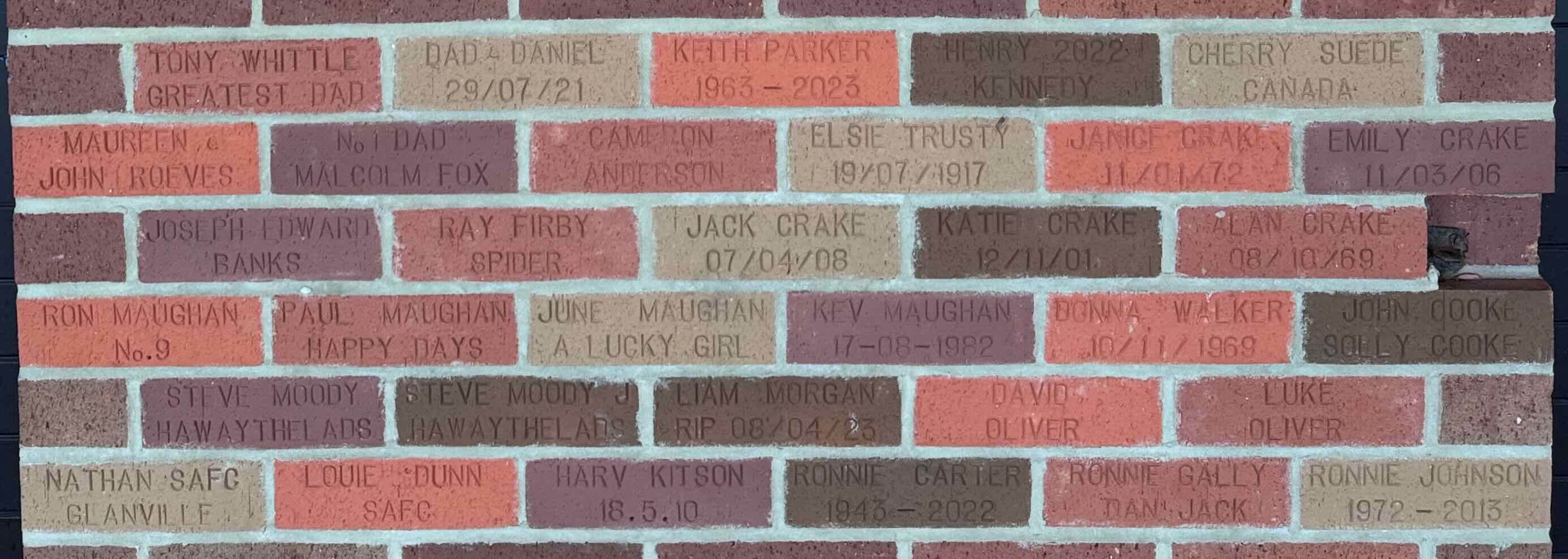 Image of brick for JANICE CRAKE 31/01/72