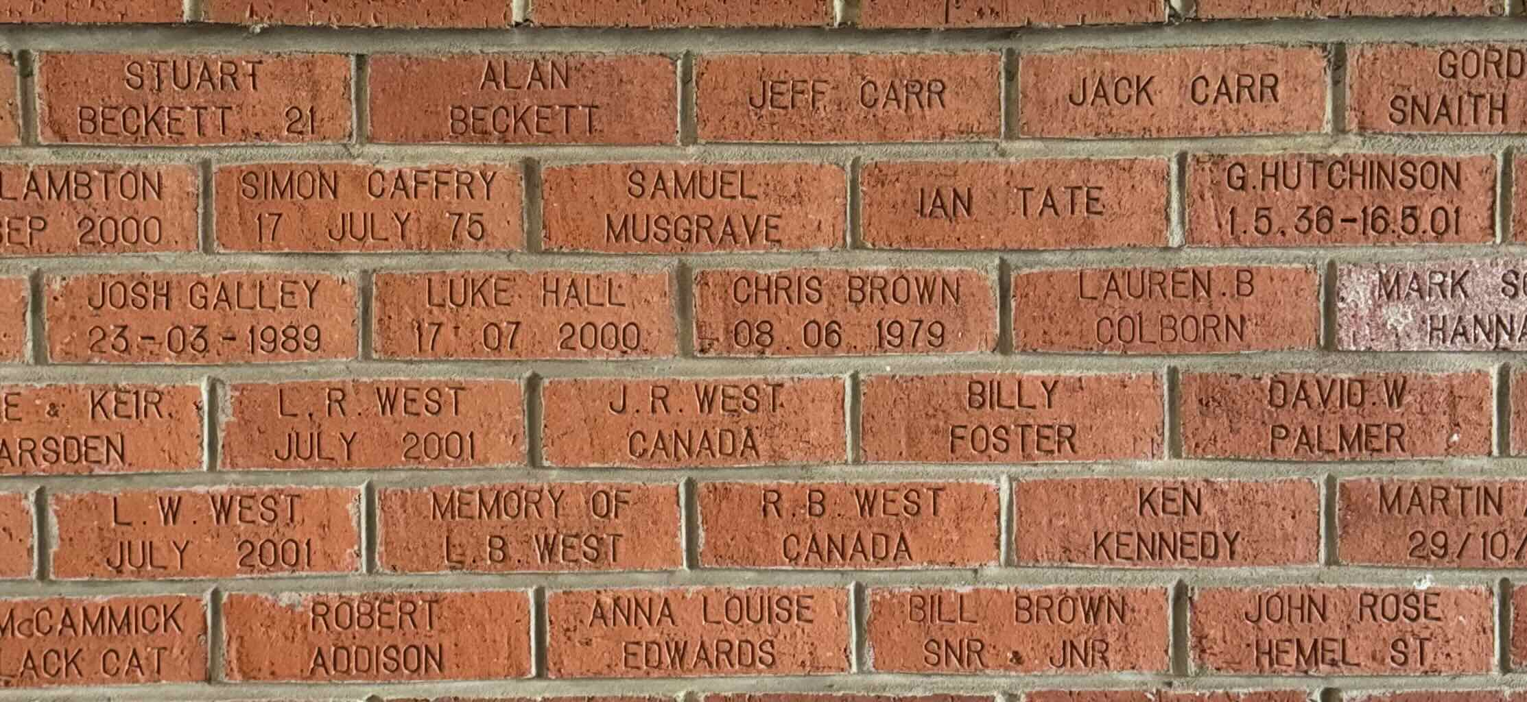 Image of brick for L.R WEST JULY 2001