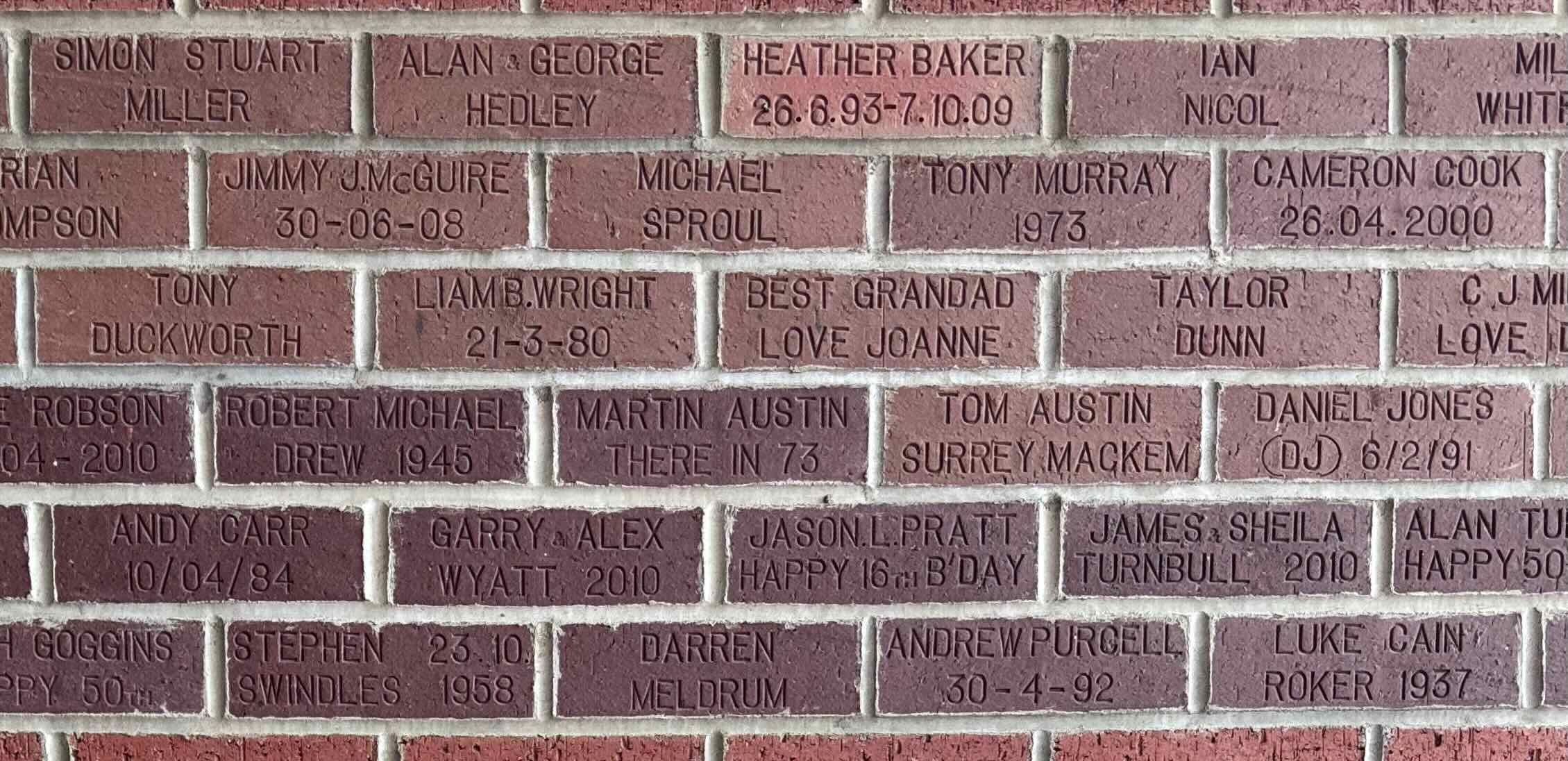 Image of brick for LIAM B. WRIGHT 21-3-80