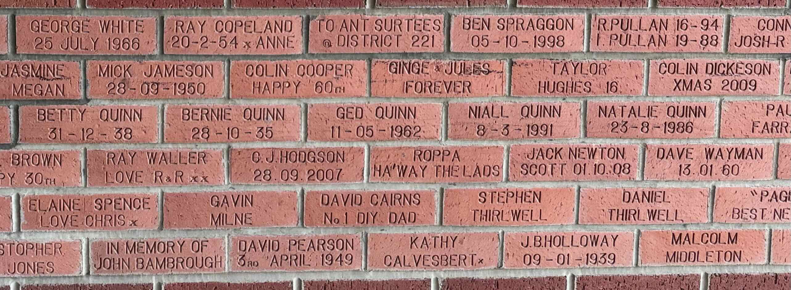 Image of brick for RAY COPELAND 20-2-54 x ANNE