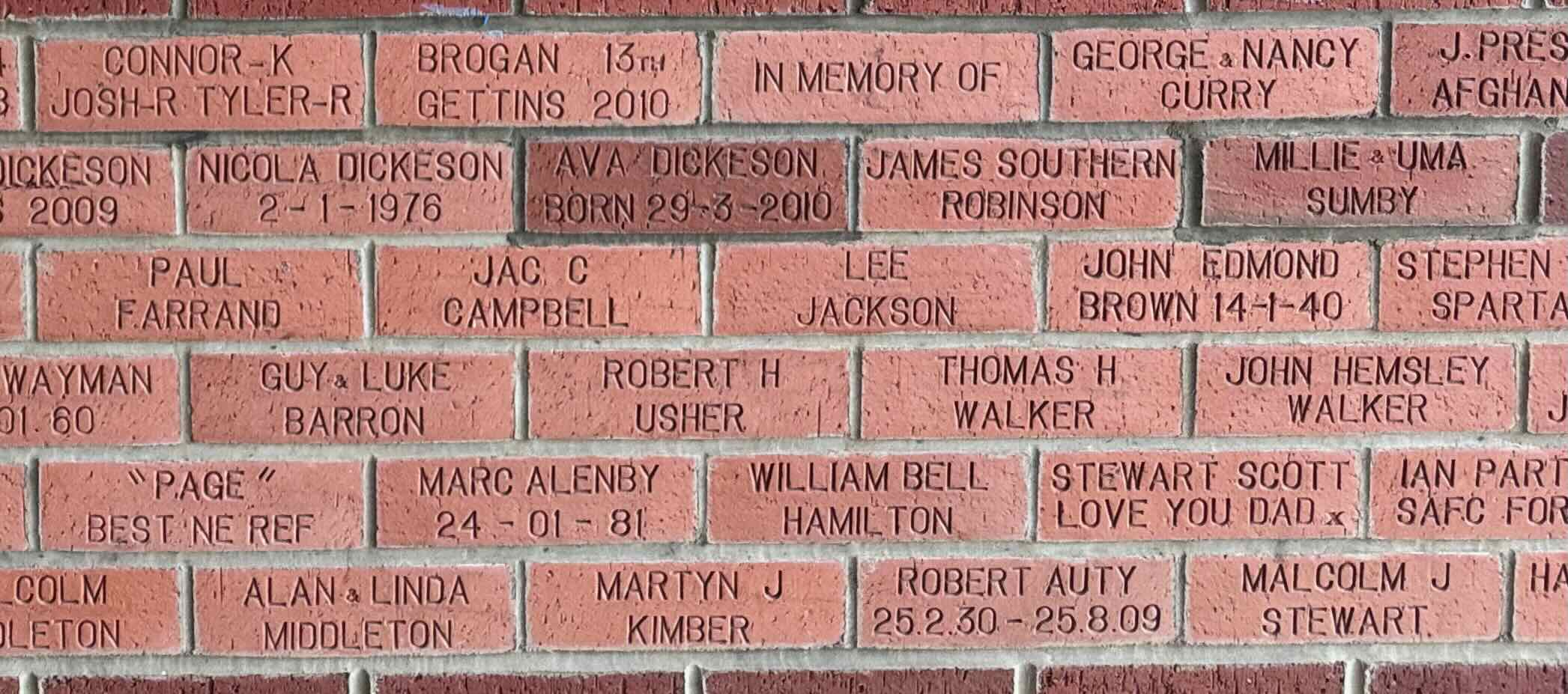 Image of brick for BROGAN 13th GETTINS 2010