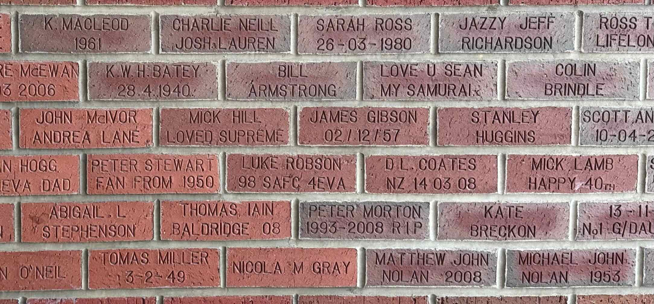 Image of brick for SARAH ROSS 26-03-1980