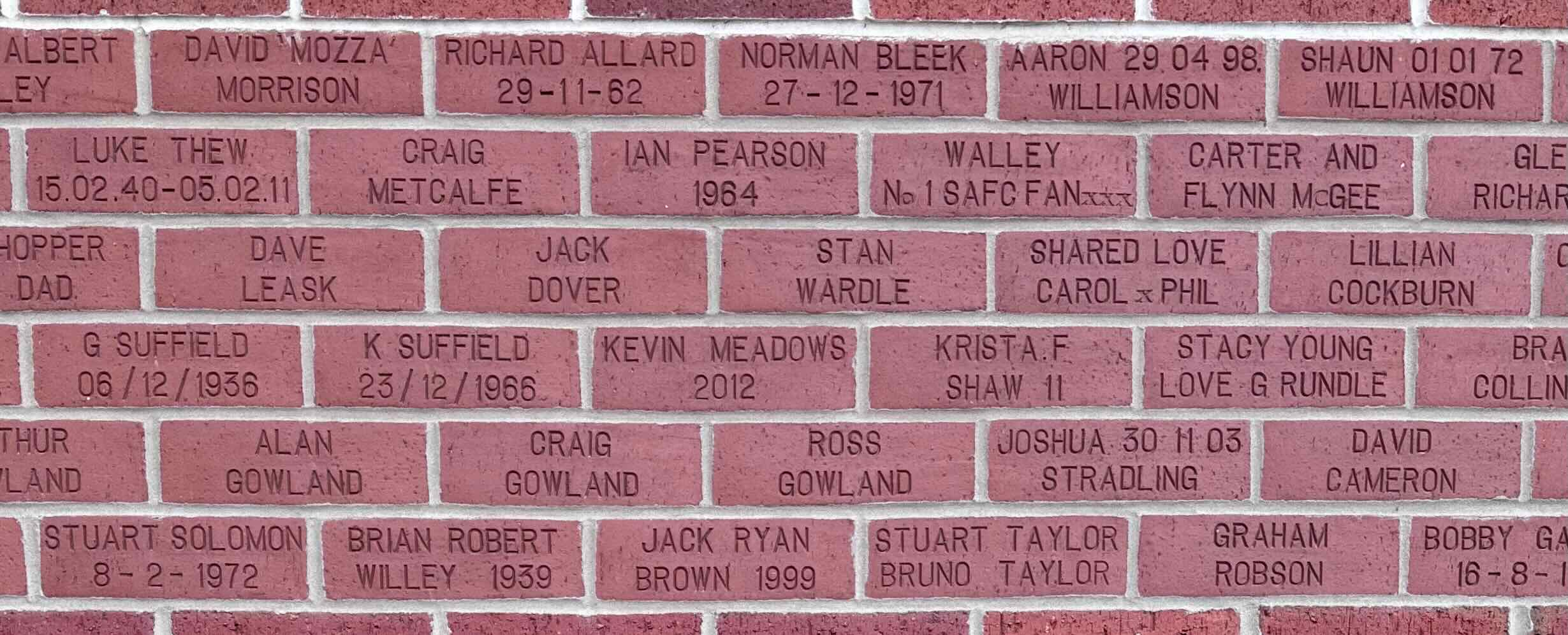 Image of brick for RICHARD ALLARD 29-11-62
