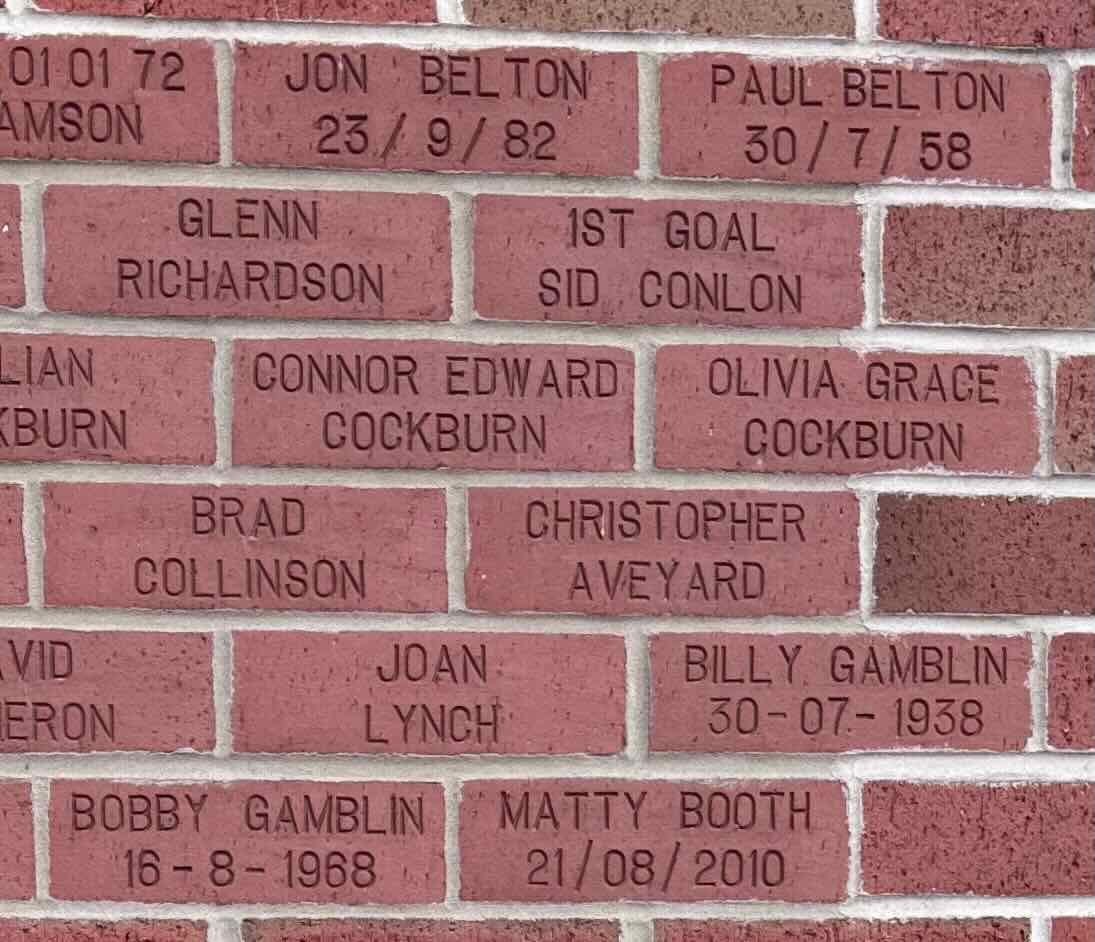 Image of brick for BILLY GAMBLIN 30 - 07 - 1938