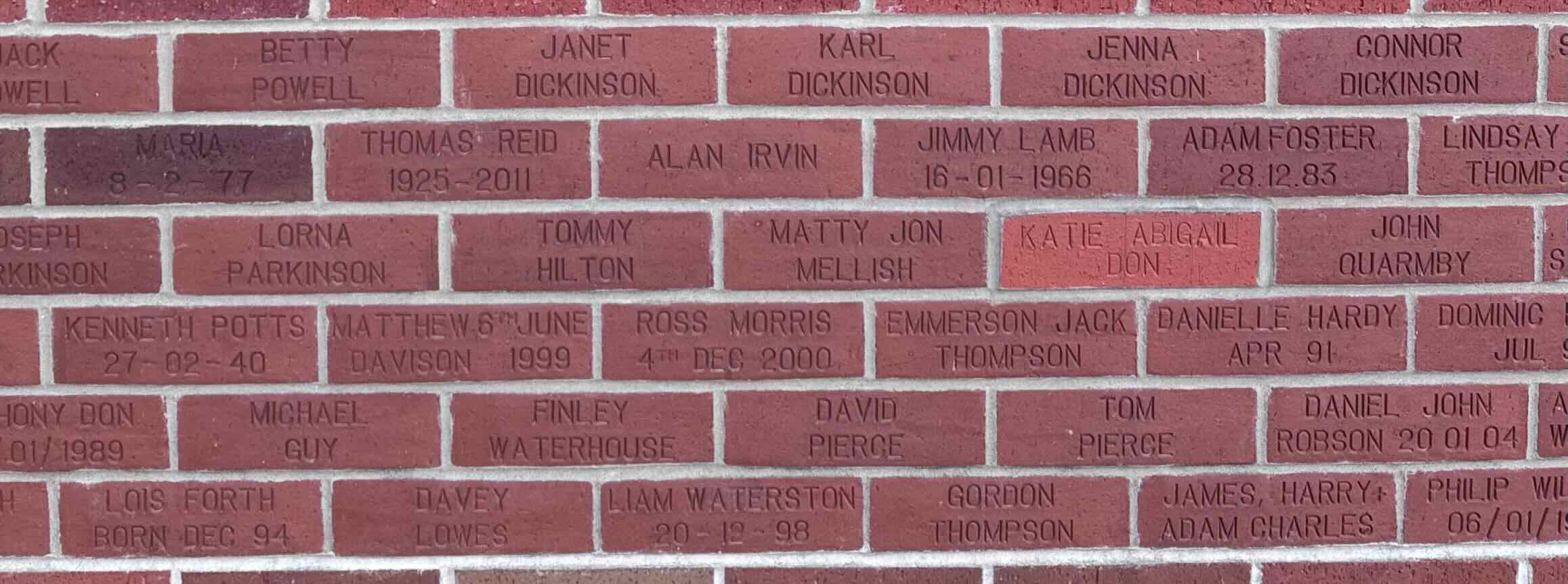 Image of brick for MATTHEW 6TH JUNE DAVISON 1999