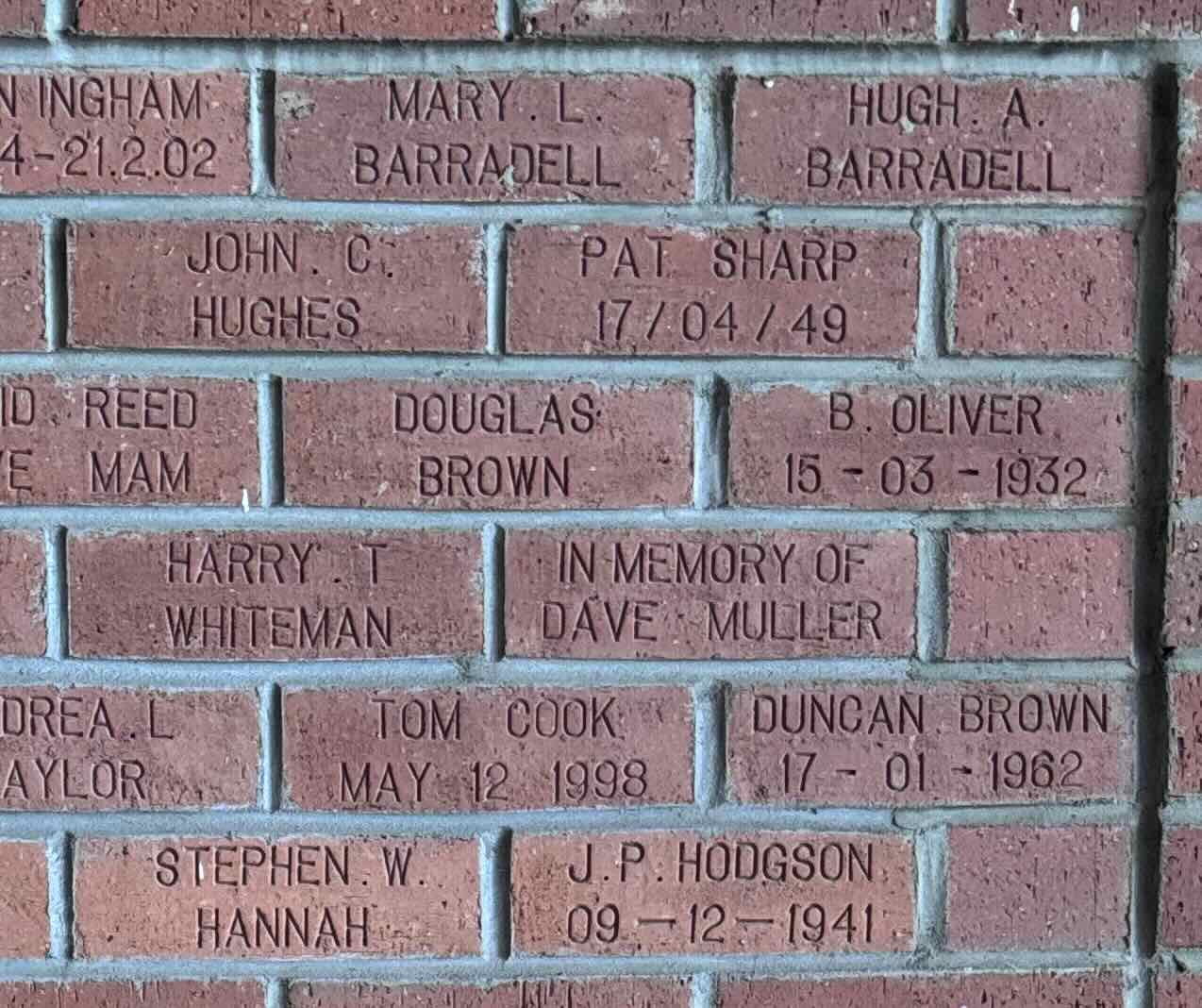 Image of brick for HARRY T. WHITEMAN