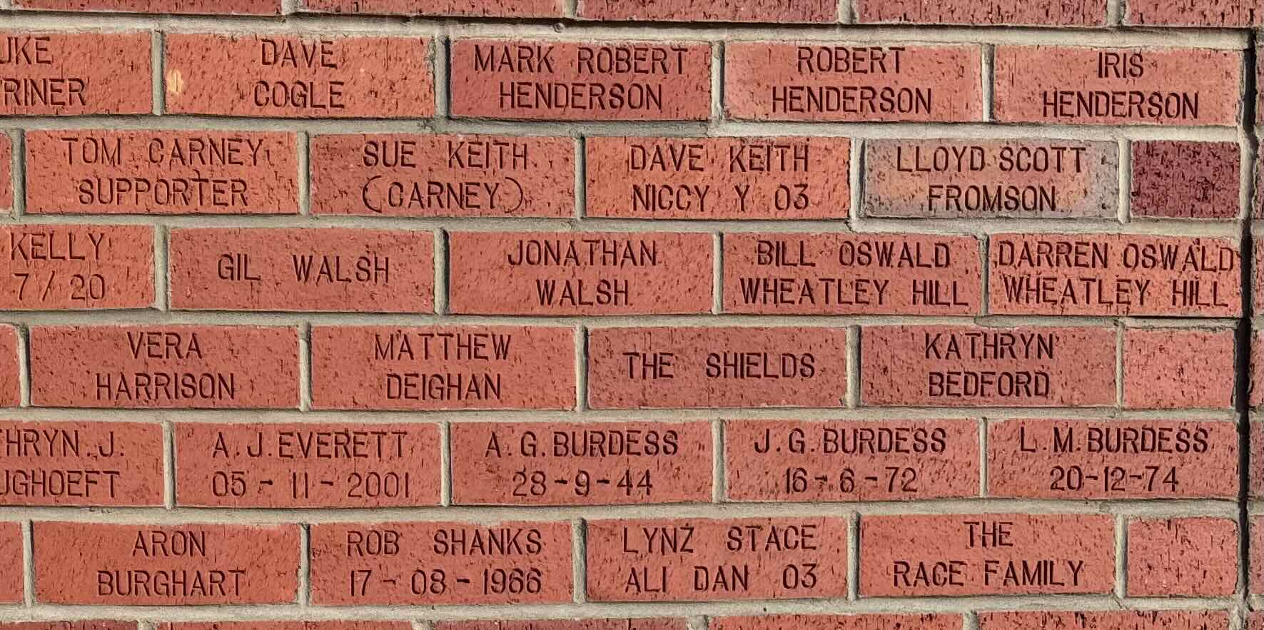 Image of brick for BILL OSWALD WHEATLEY HILL