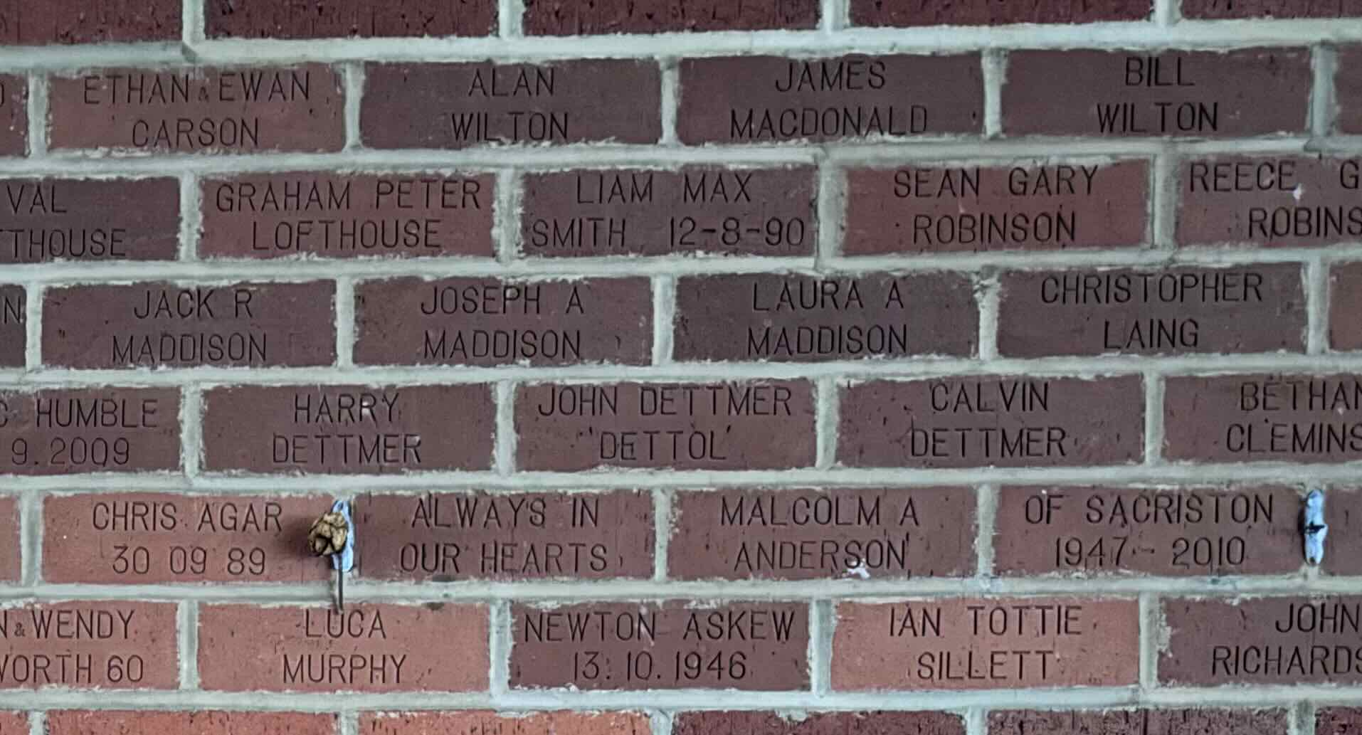 Image of brick for LIAM MAX SMITH 12-8-90