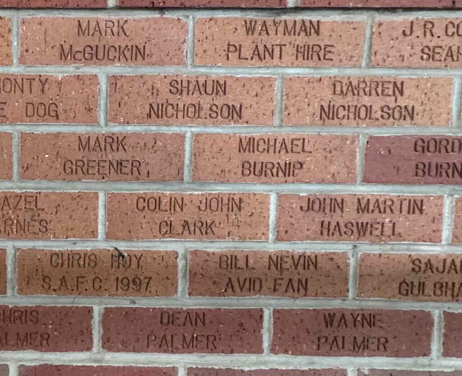 Image of brick for CHRIS ROY S.A.F.C 1967