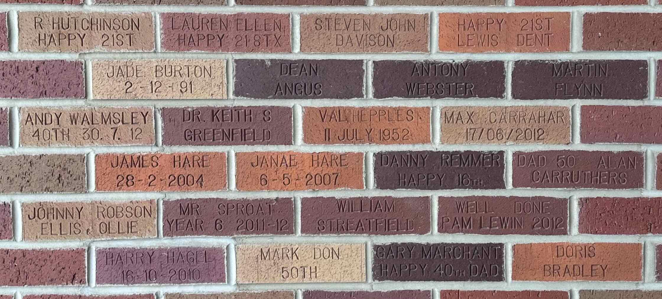 Image of brick for R HUTCHINSON HAPPY 21ST