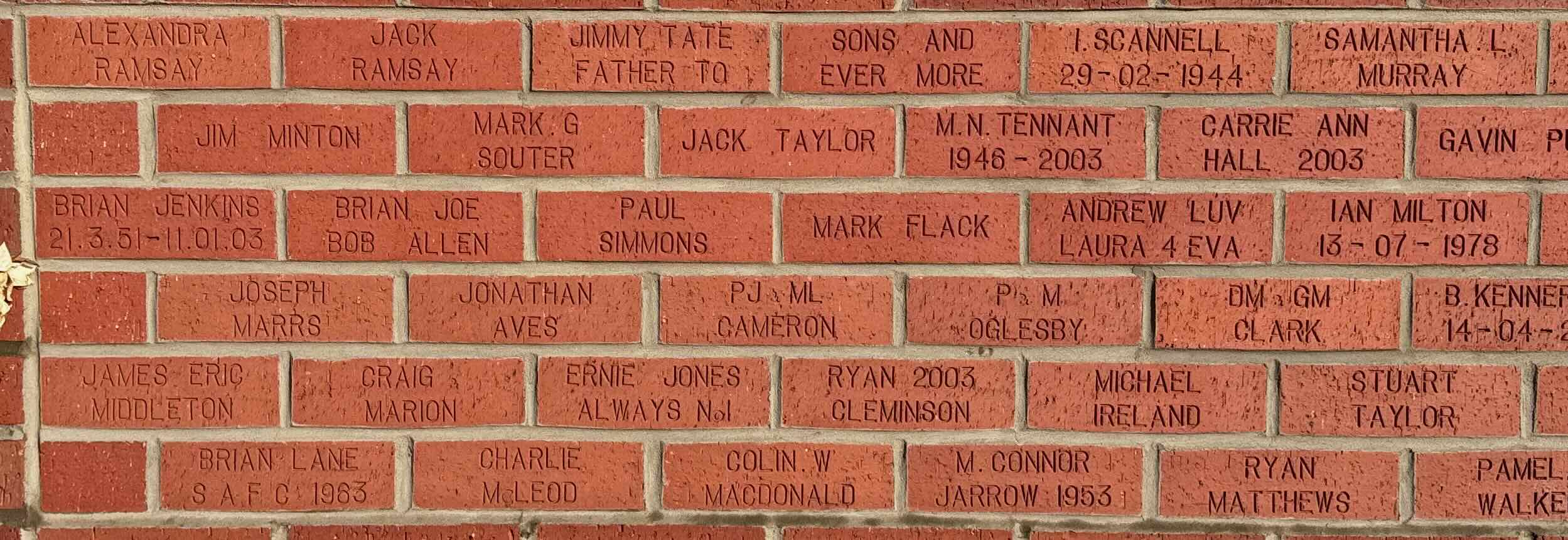 Image of brick for JIMMY TATE FATHER TO